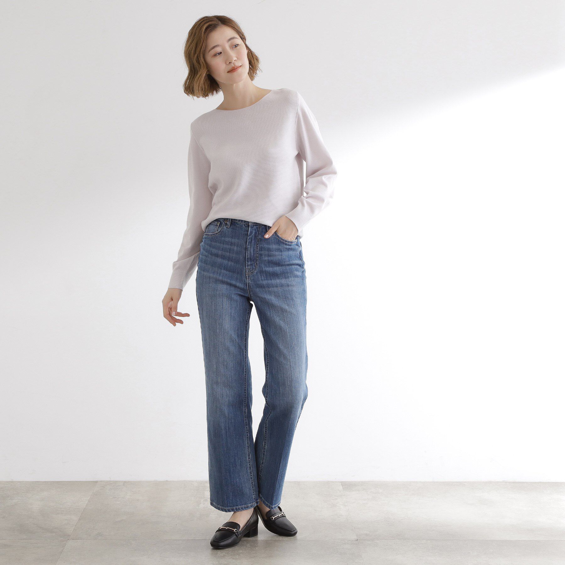 grove「【最終お値下げ！】ガーターボートネックプルオーバー【洗える/毛玉軽減】」|ニット・セーター|