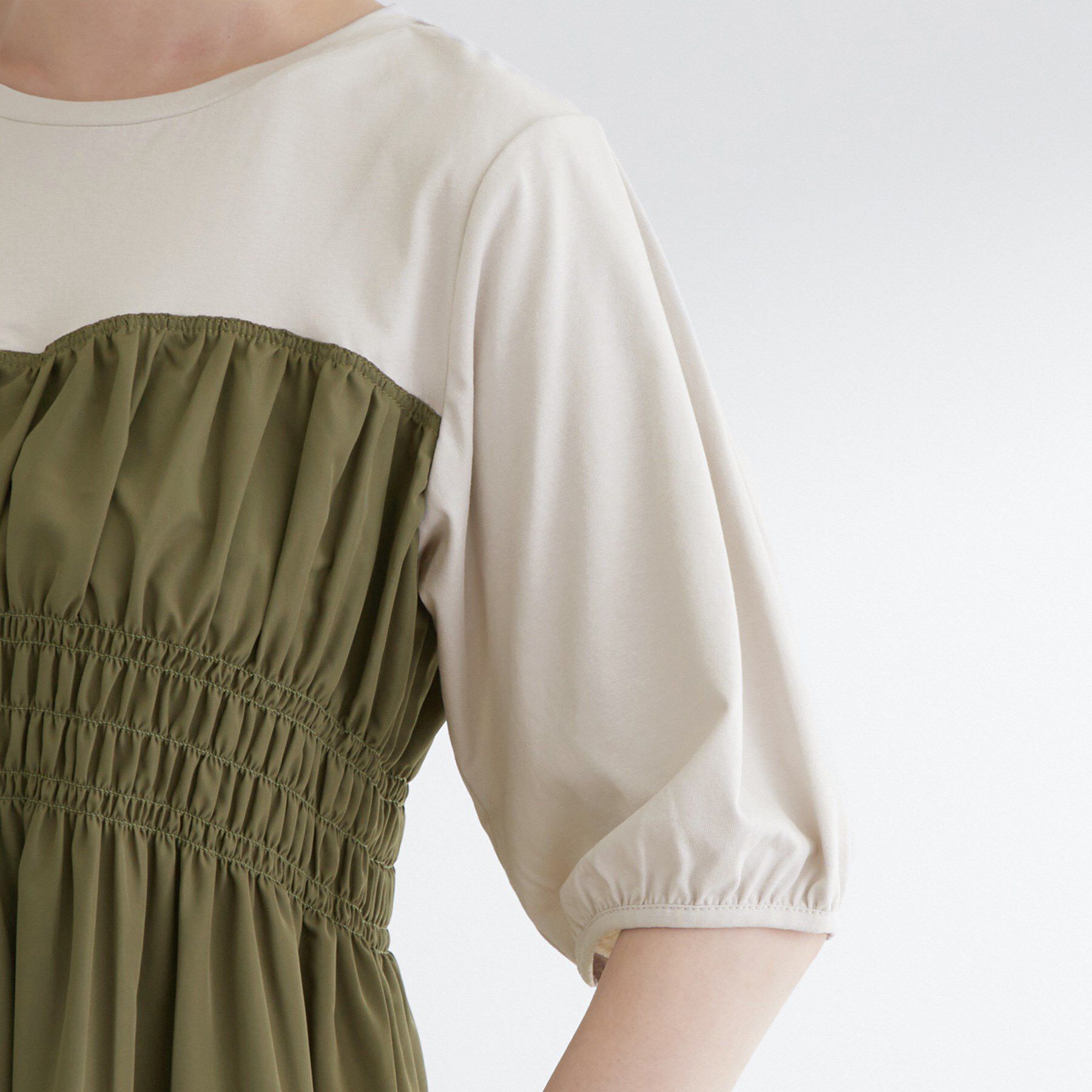 grove「【洗える/二の腕カバー】一枚で映える！ビスチェドッキングワンピース」|ワンピース|