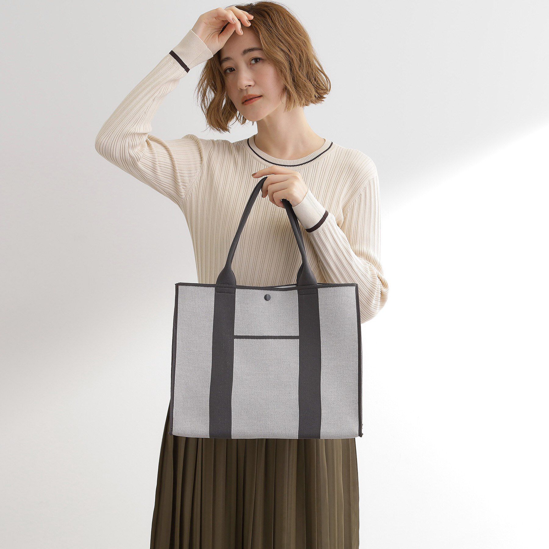 grove「アソートニットA4トート」|トートバッグ|