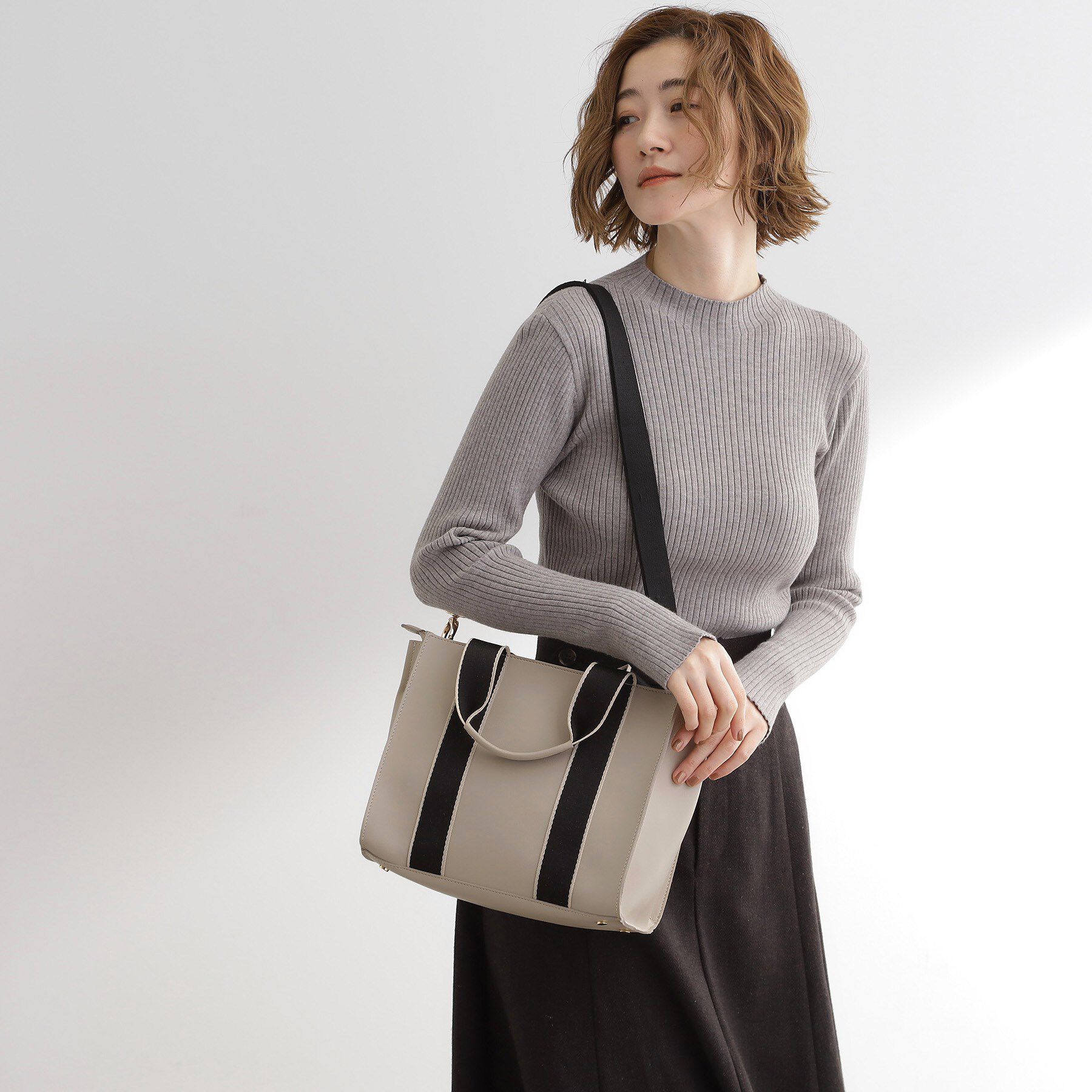 grove「テープハンドルスクエア2WAYトート」|トートバッグ|