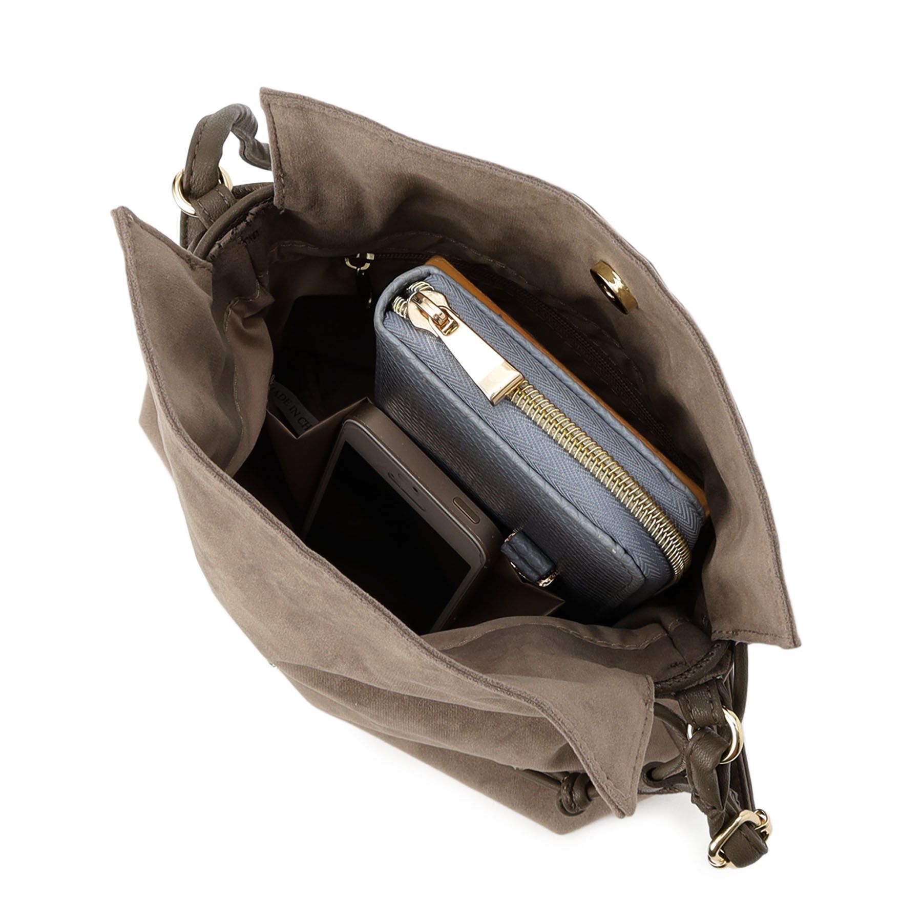 grove「スタッズスエード調巾着ショルダー」|ショルダー・メッセンジャー|