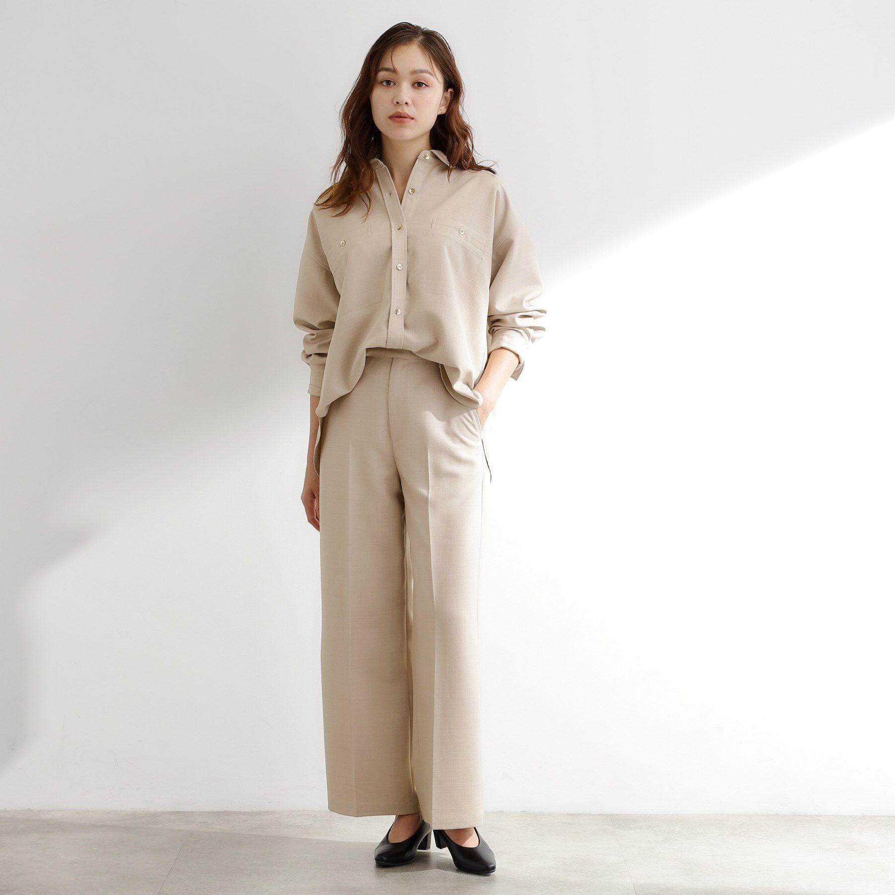 grove「【カセット服/選べる着丈】洗濯機で洗えるオーバーシャツ」|シャツ・ブラウス|