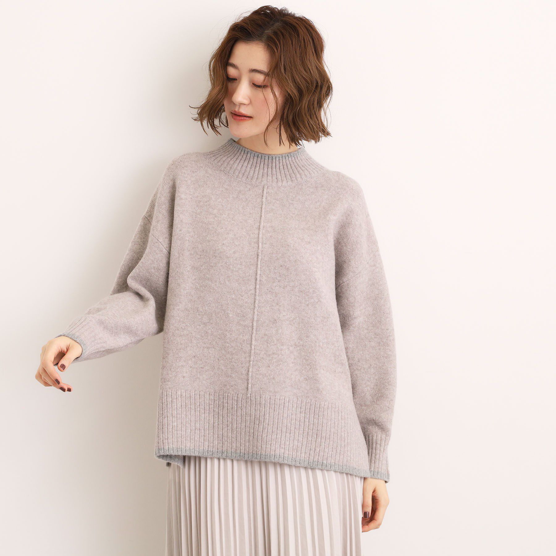 grove「【洗える】ふんわりウール混オーバーサイズニット」|ニット・セーター|