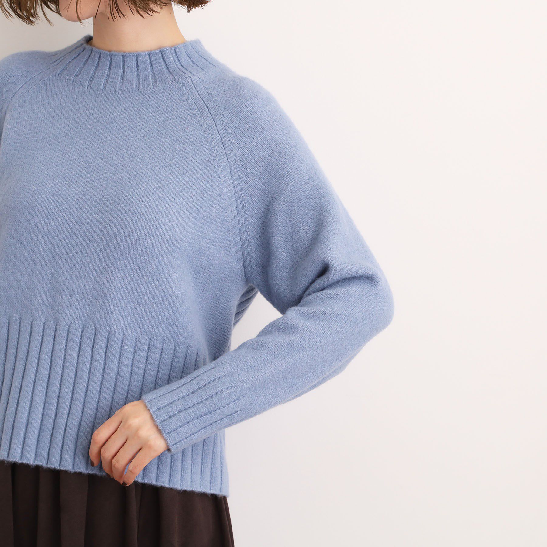 grove「【洗える】バックリブ切替ニット」|ニット・セーター|
