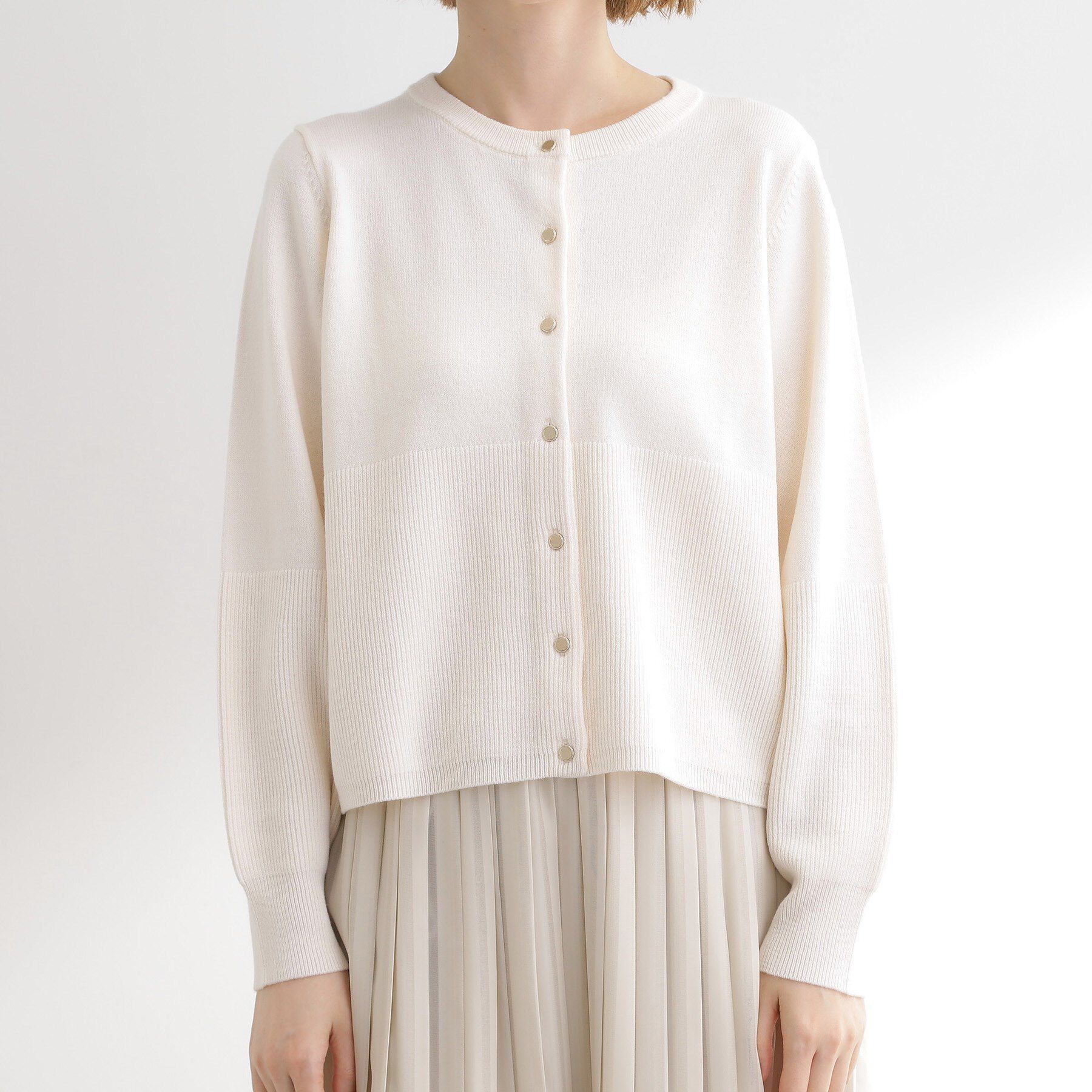 grove「【毛玉軽減／洗える】編地切替カーディガン」|カーディガン|