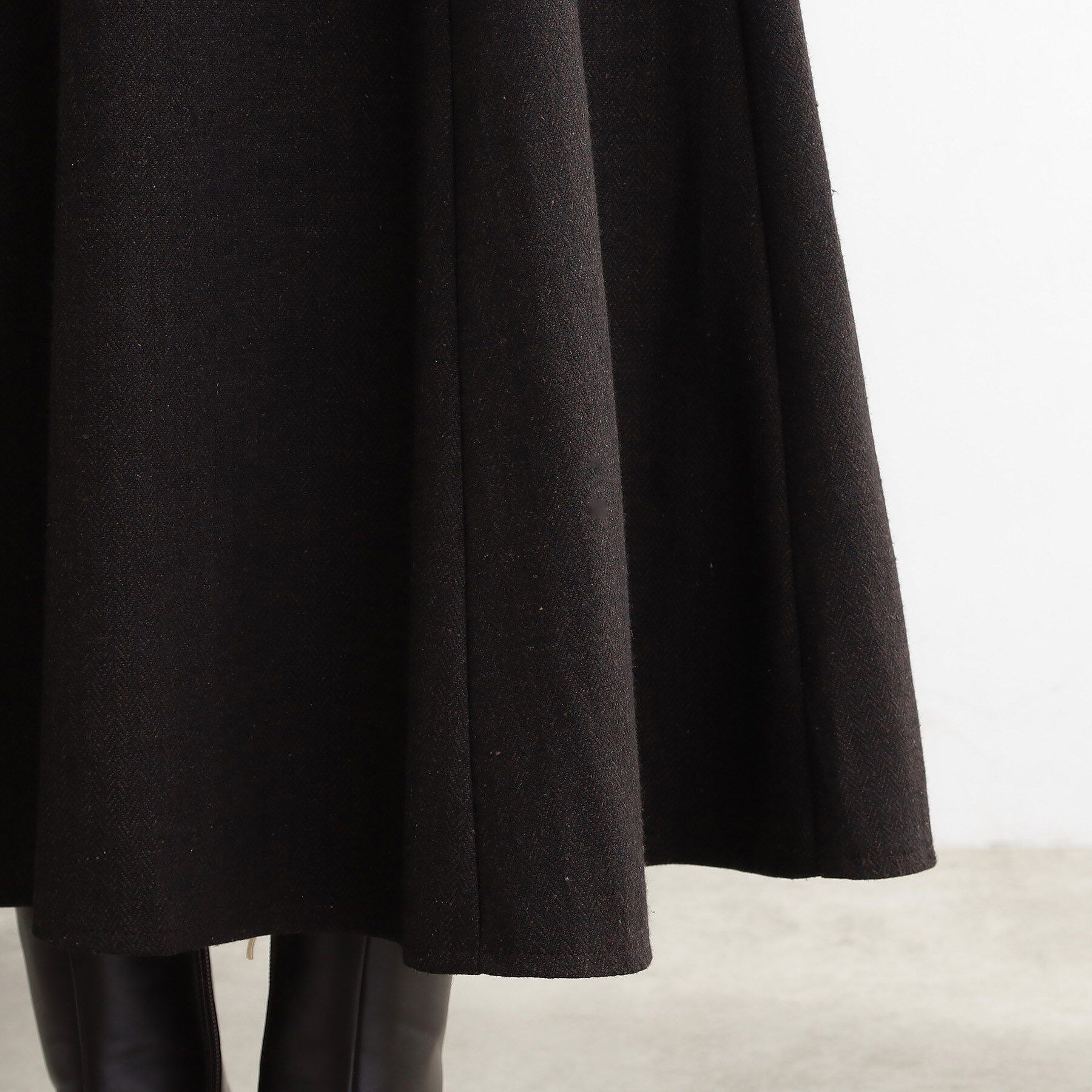 grove「へリンボンツイードフレアマキシスカート」|スカート|