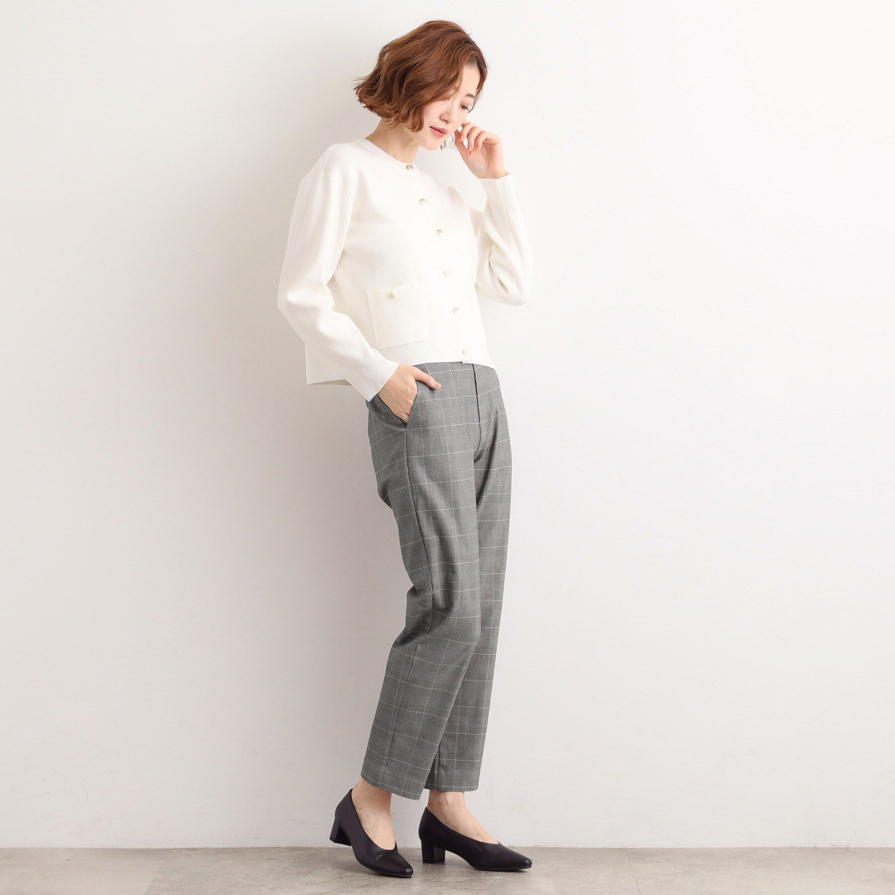 grove「【選べる着丈/多機能】裏起毛ハイパーストレッチテーパードパンツ」|その他|