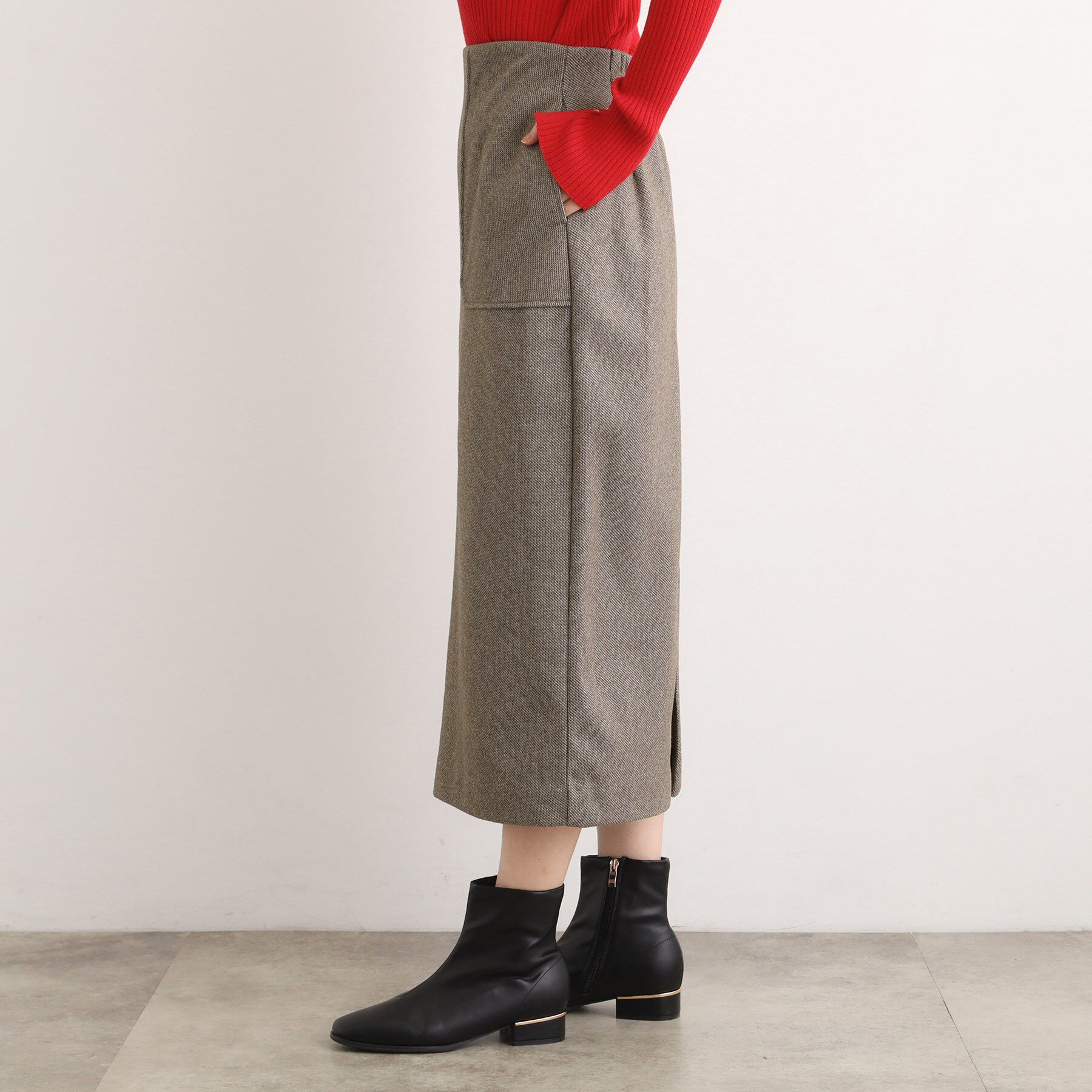 grove「起毛ジャカードナロースカート」|スカート|