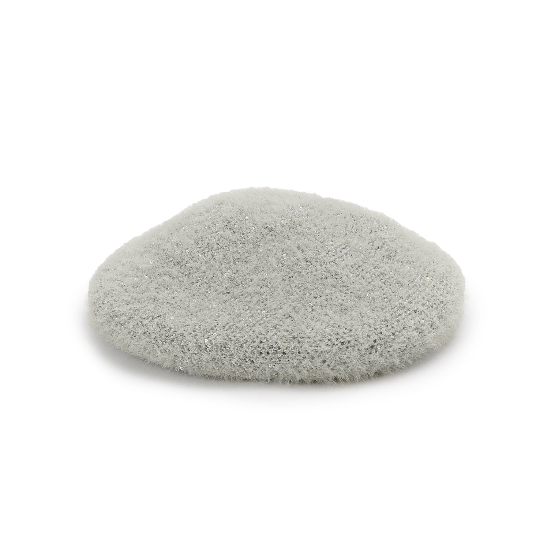 grove「スパンコールシャギーベレー」|ハンチング・ベレー帽|グレー(012)