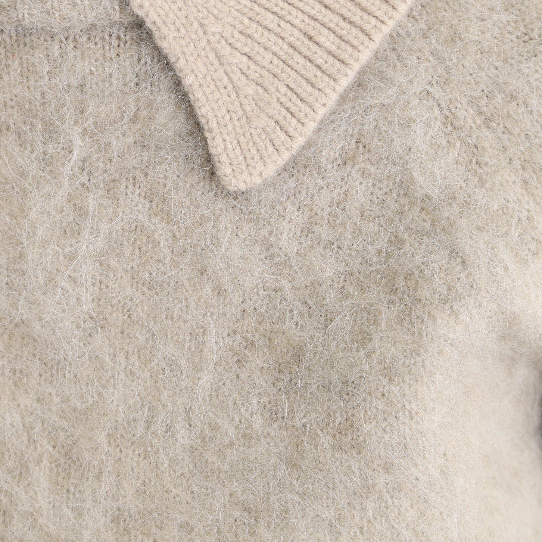 grove「異素材ビッグカラーニット」|ニット・セーター|