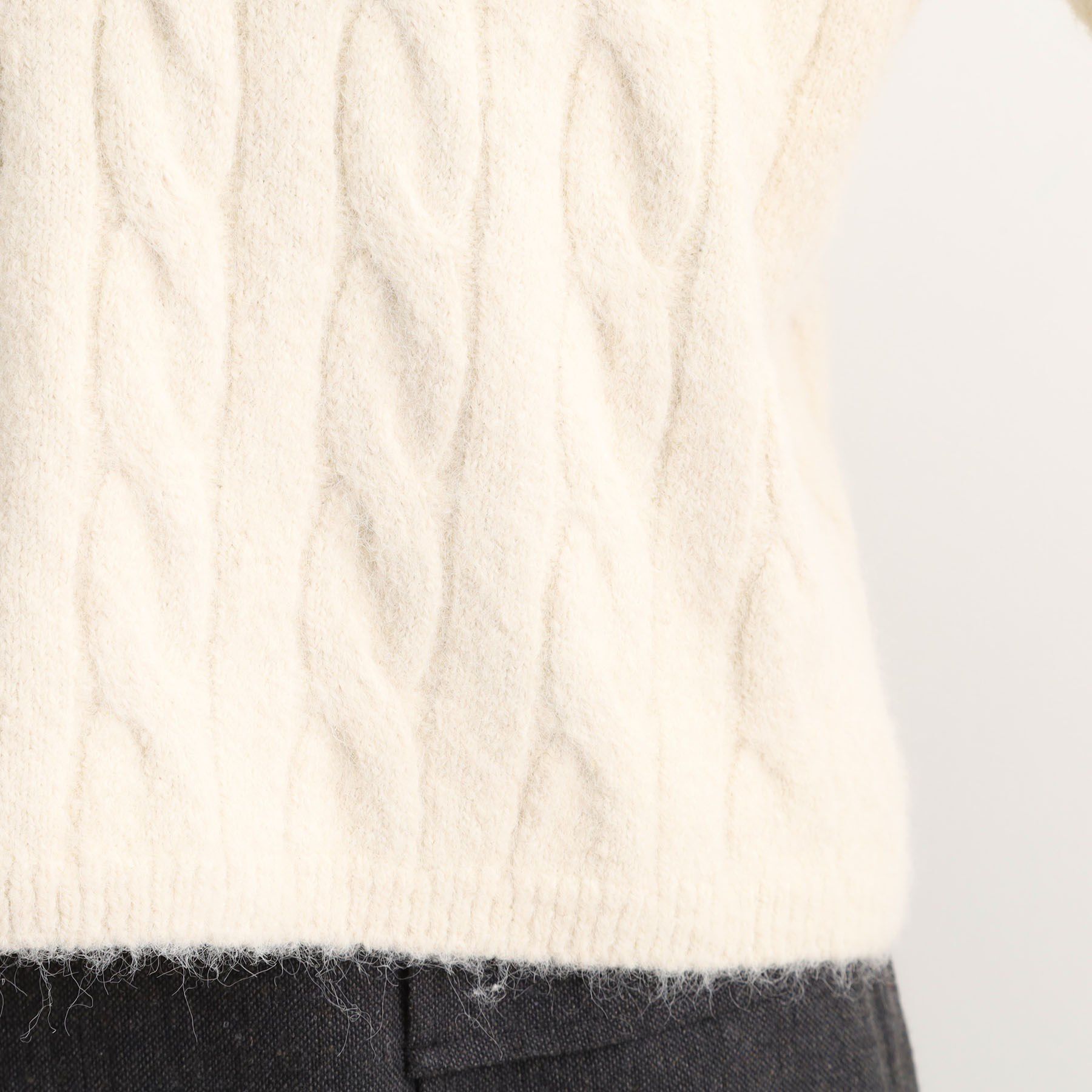 grove「ふんわり包み込む ケーブルボートネックニット」|ニット・セーター|