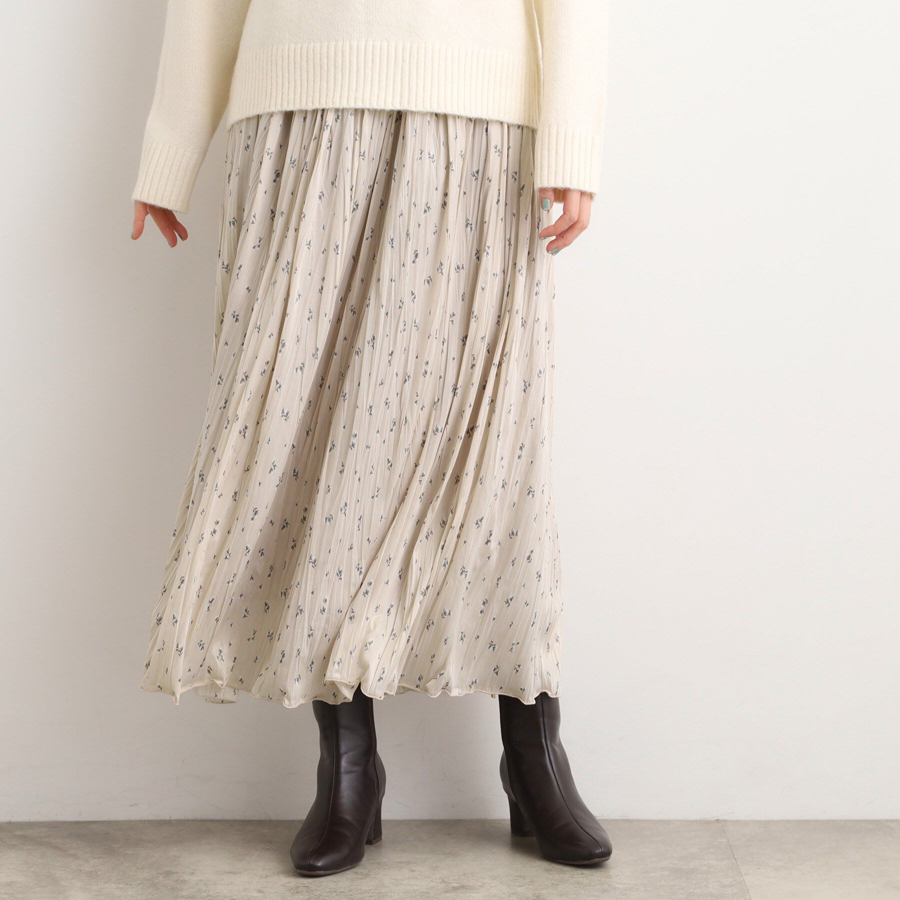 grove「花柄アソートプリーツスカート」|スカート|