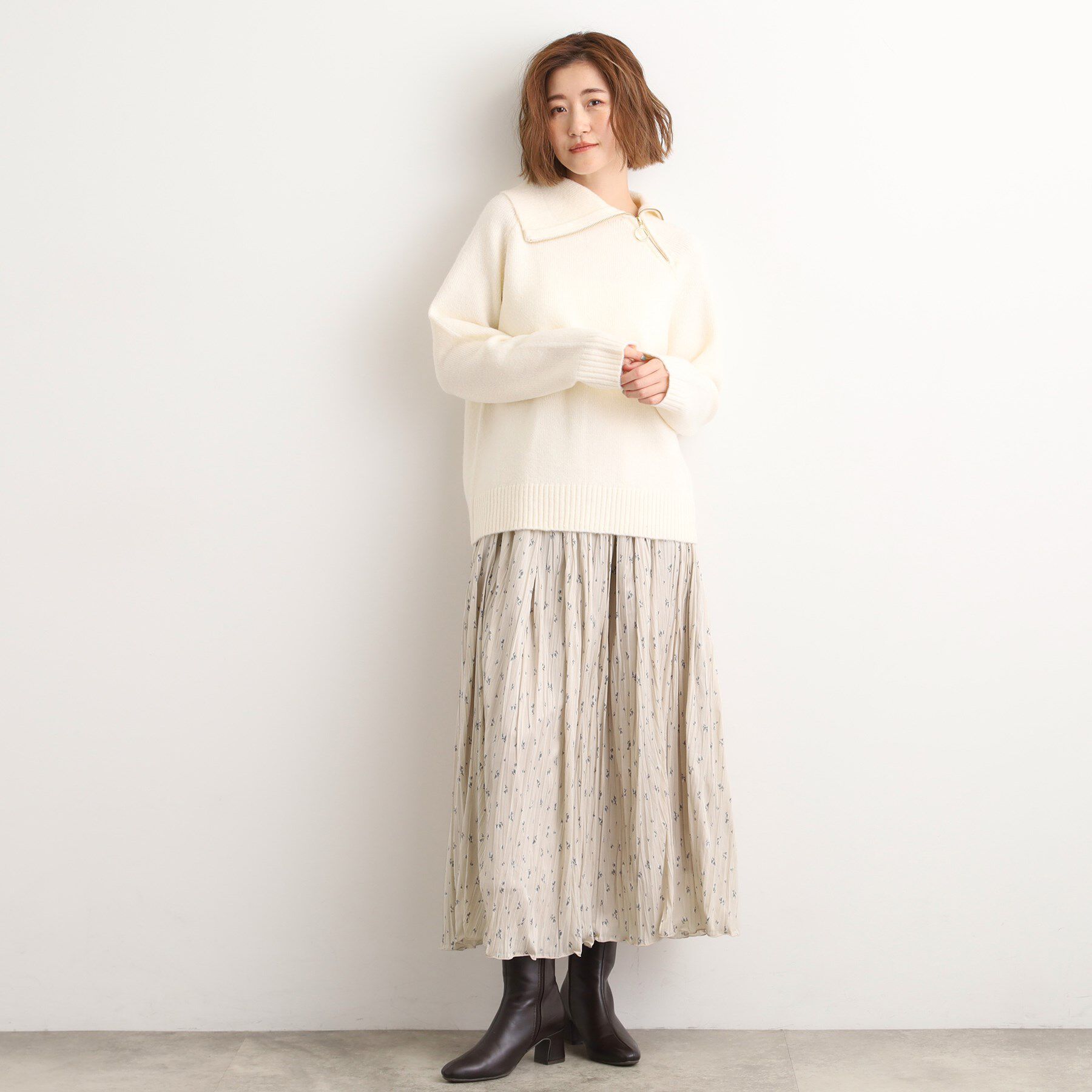 grove「花柄アソートプリーツスカート」|スカート|