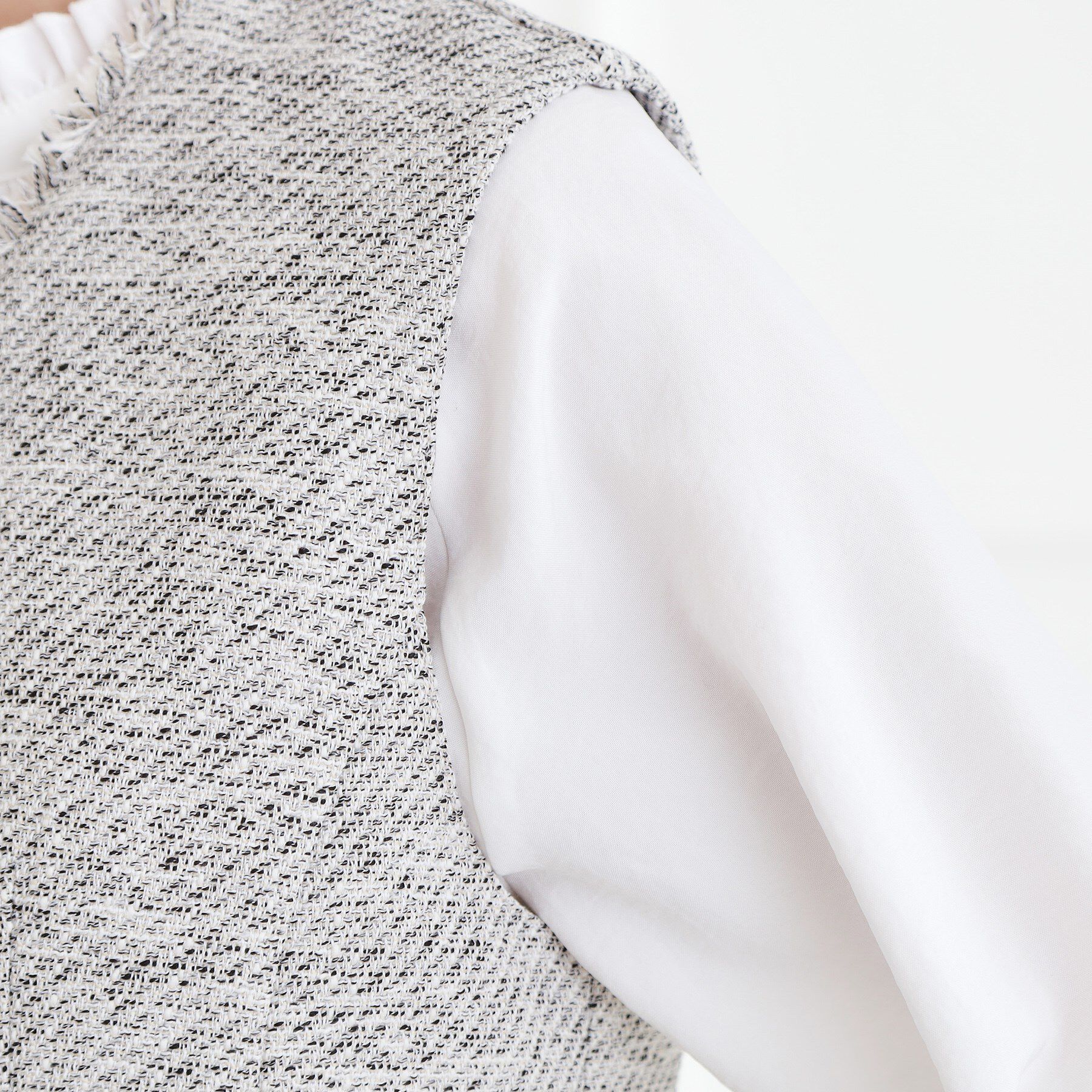 grove「【手洗いOK】ツイードペプラムジレ」|ベスト・ジレ|