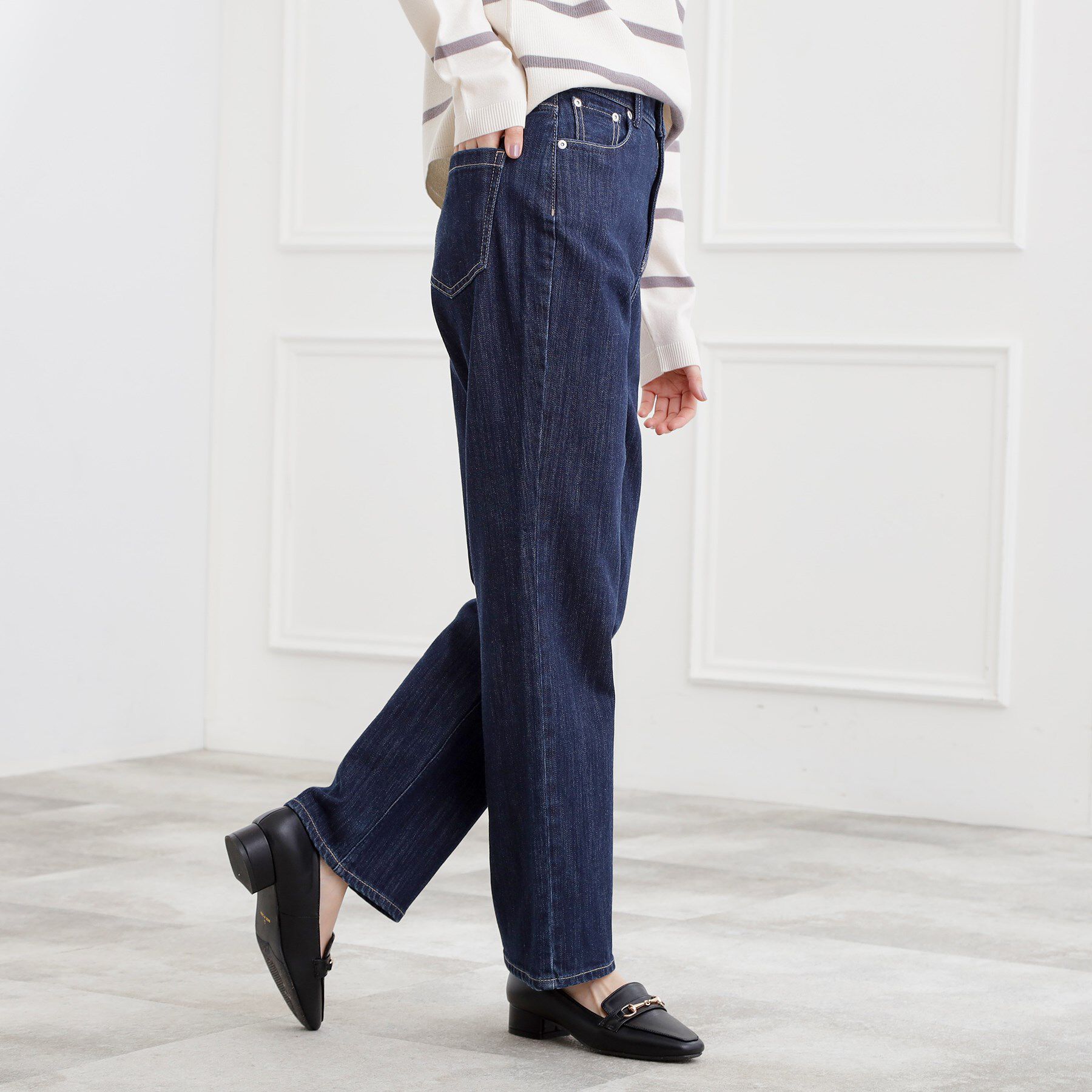 grove「【貴島明日香さん着用・選べる着丈】大人のためのストレートデニムパンツ」|デニム|