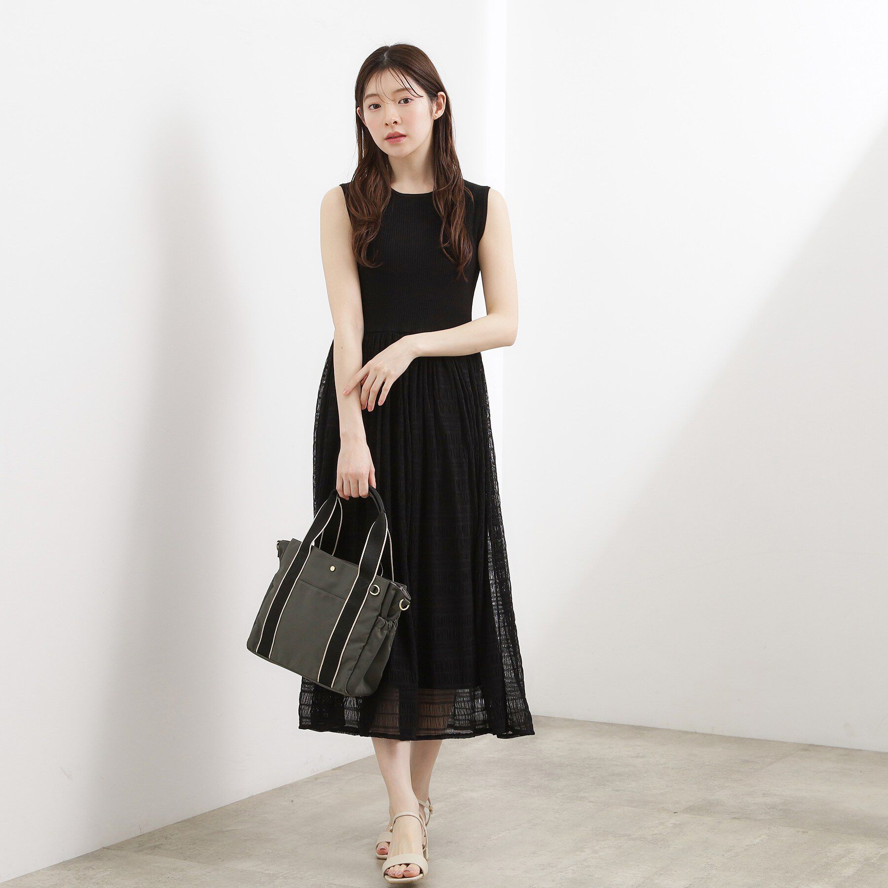 grove「【撥水】ギャザーラインテープ2WAYトート」|トートバッグ|