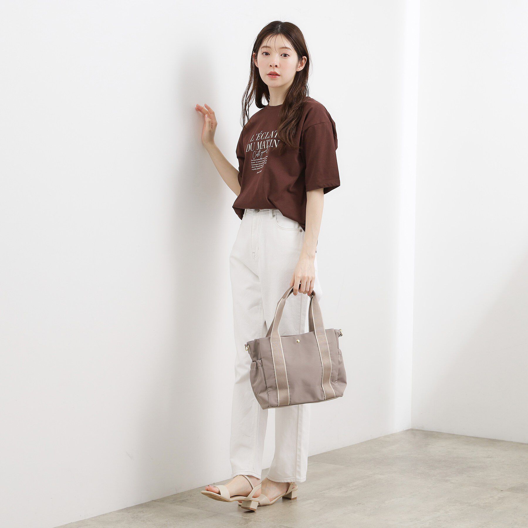 grove「【撥水】ギャザーラインテープ2WAYトート」|トートバッグ|