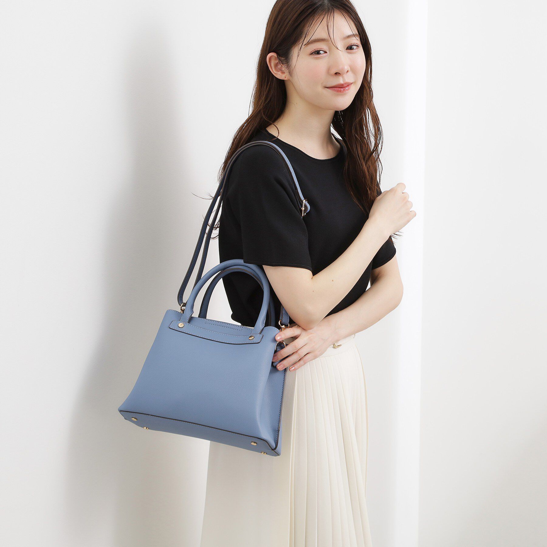 grove「スタッズ中仕切り2WAYトート」|トートバッグ|