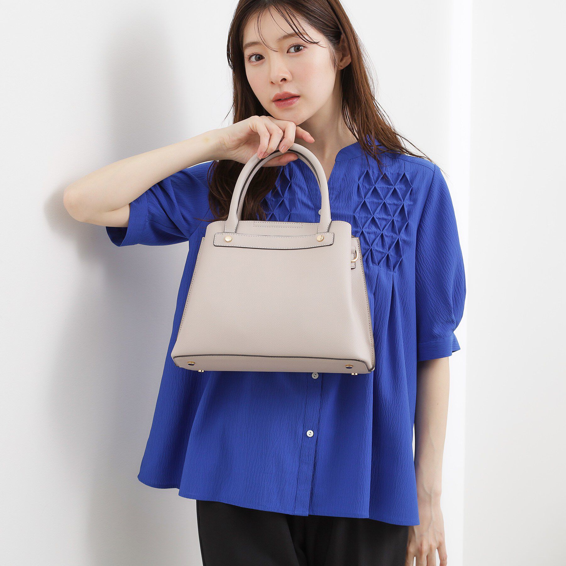 grove「スタッズ中仕切り2WAYトート」|トートバッグ|