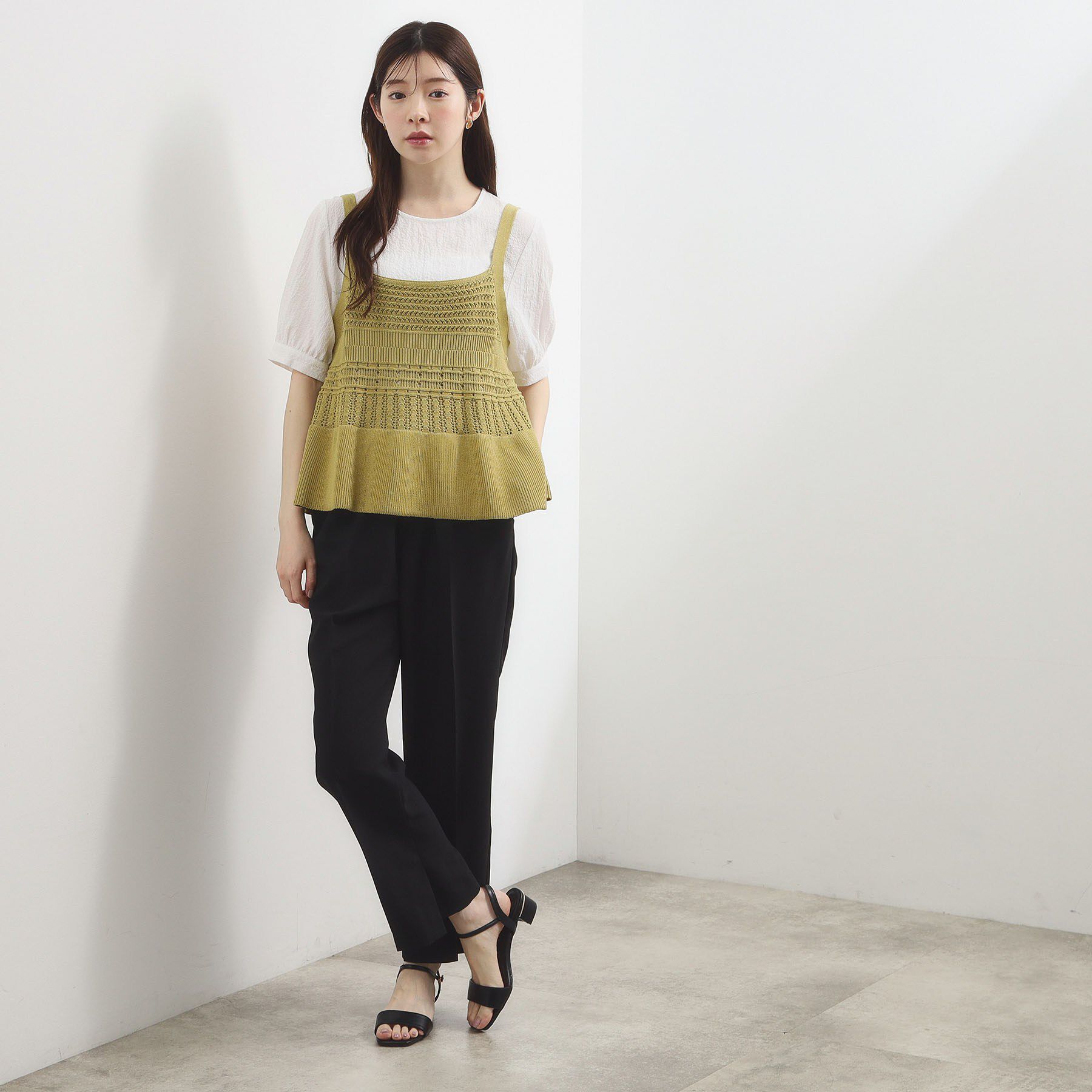 grove「透かし編み切替ニットビスチェ&times;ブラウスセット」|その他|