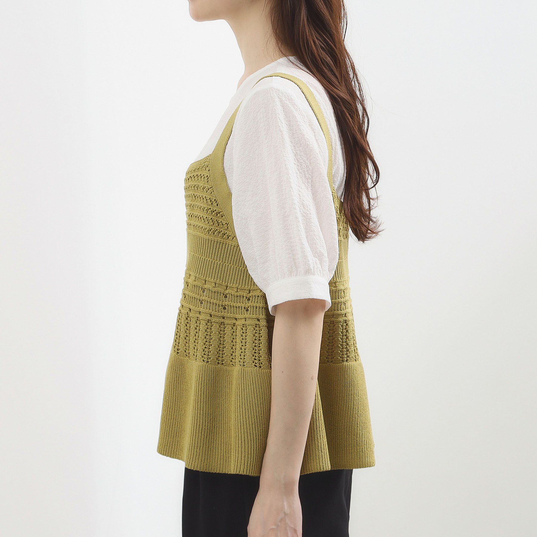 grove「透かし編み切替ニットビスチェ&times;ブラウスセット」|その他|