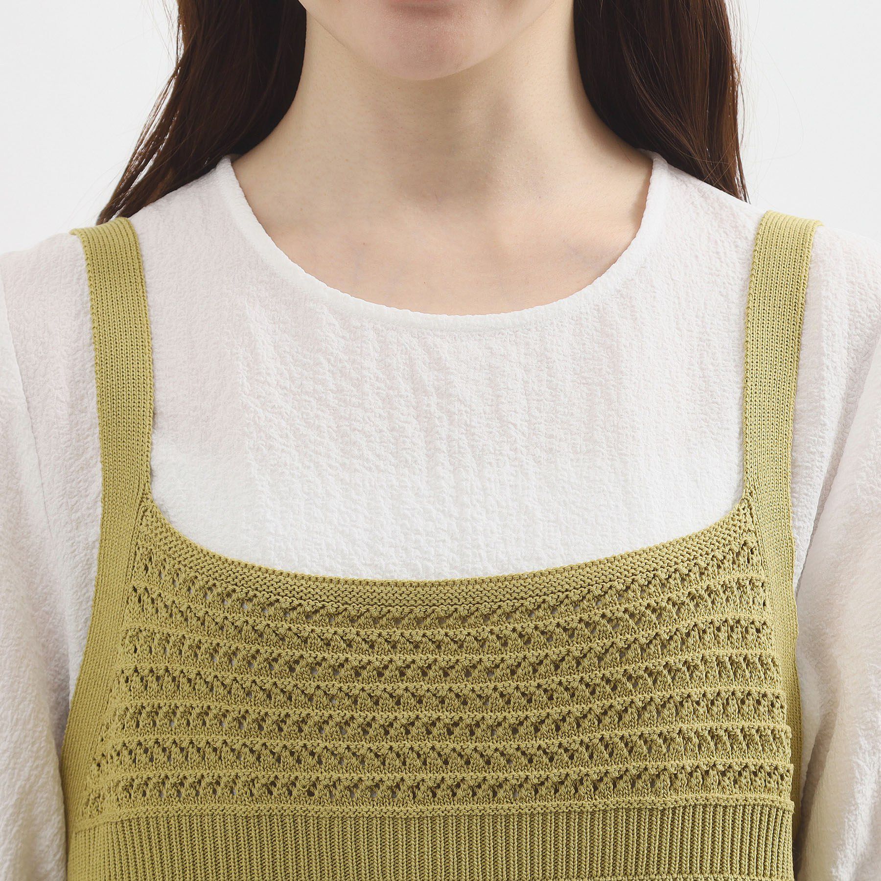 grove「透かし編み切替ニットビスチェ&times;ブラウスセット」|その他|