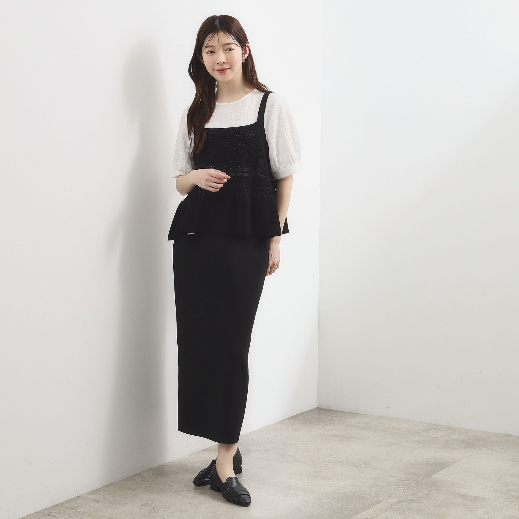 grove「透かし編み切替ニットビスチェ&times;ブラウスセット」|その他|