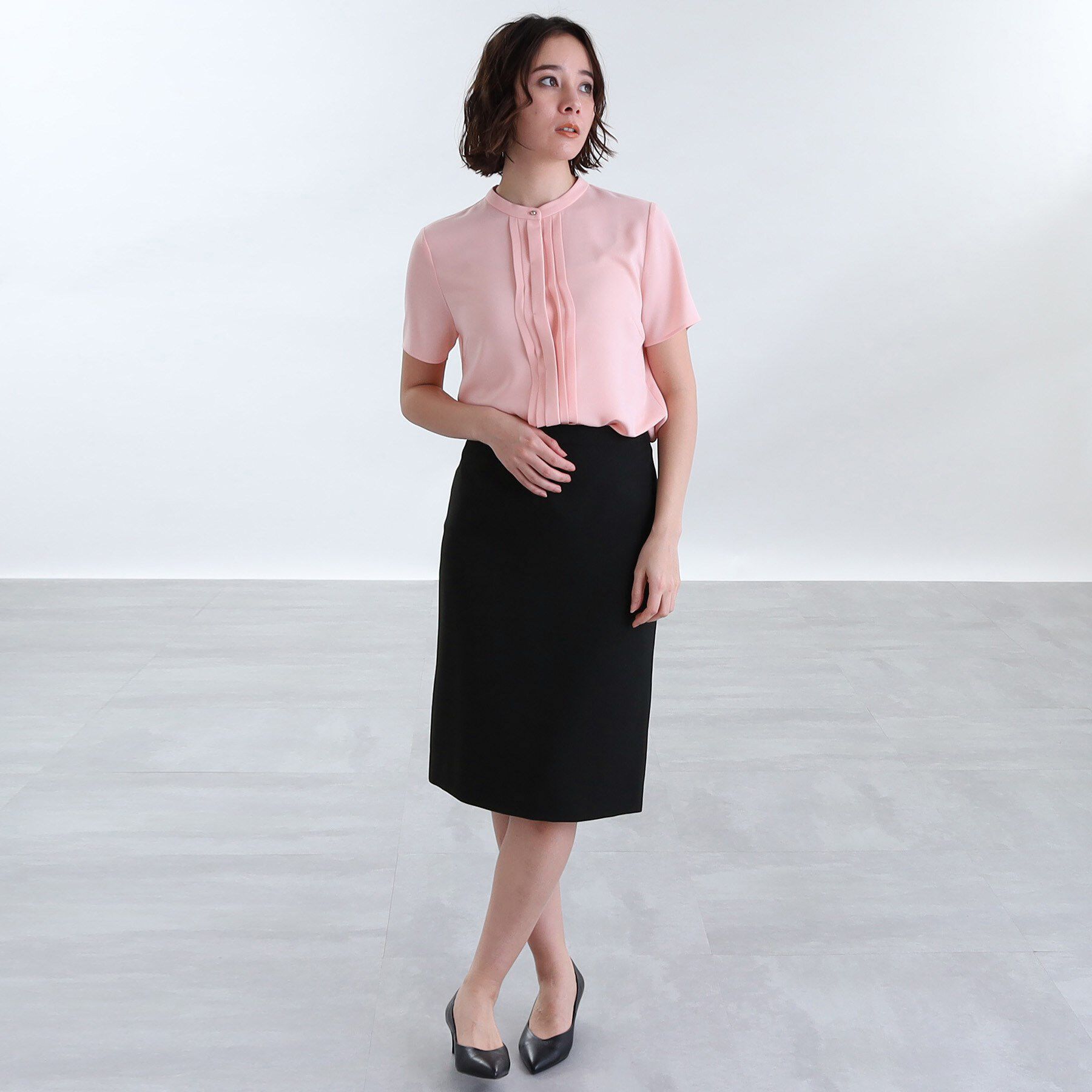 INDIVI「【定番スーツ／UVケア／イージーケア／洗える】ウール調ストレートスカート」|スーツ|