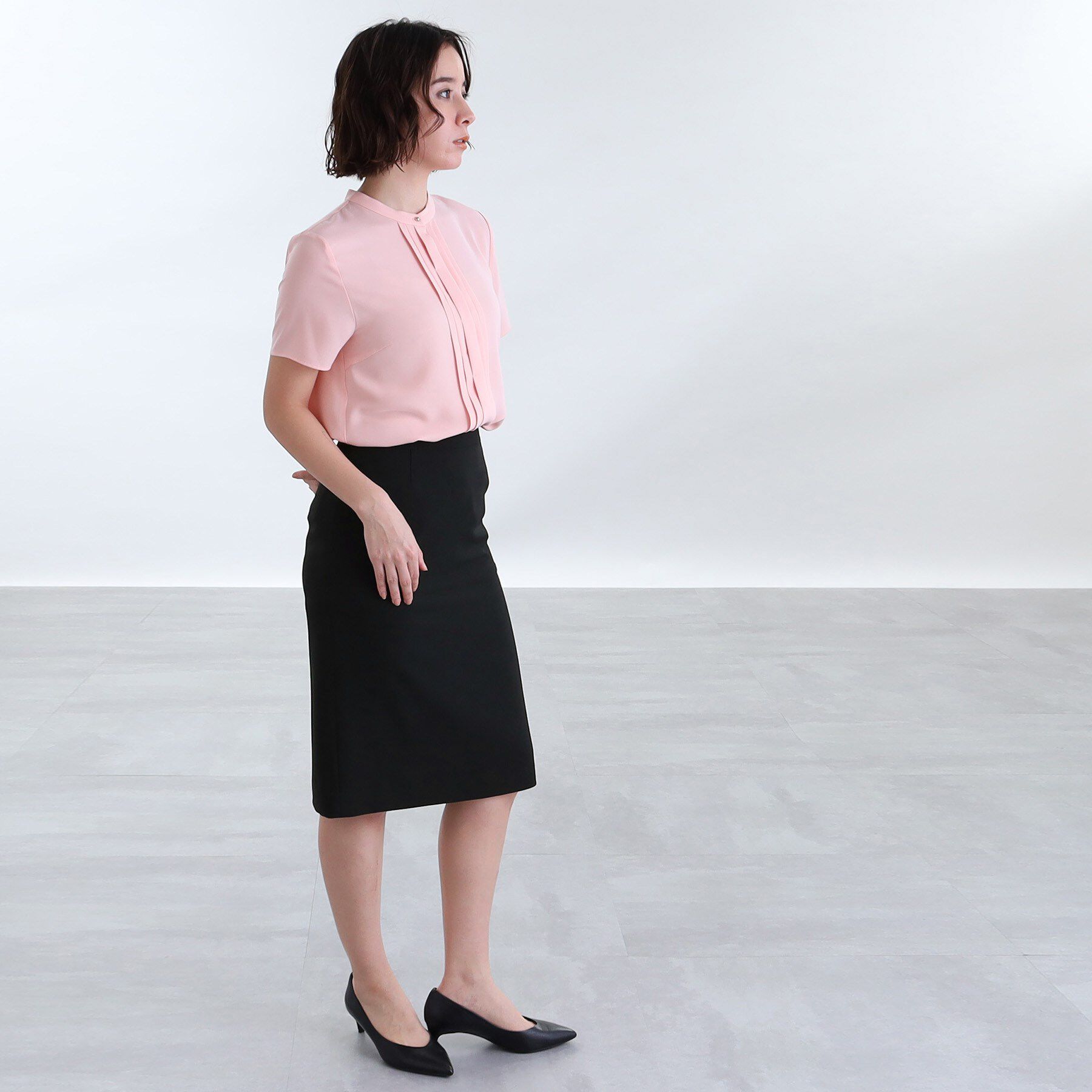 INDIVI「【定番スーツ／UVケア／イージーケア／洗える】ウール調ストレートスカート」|スーツ|