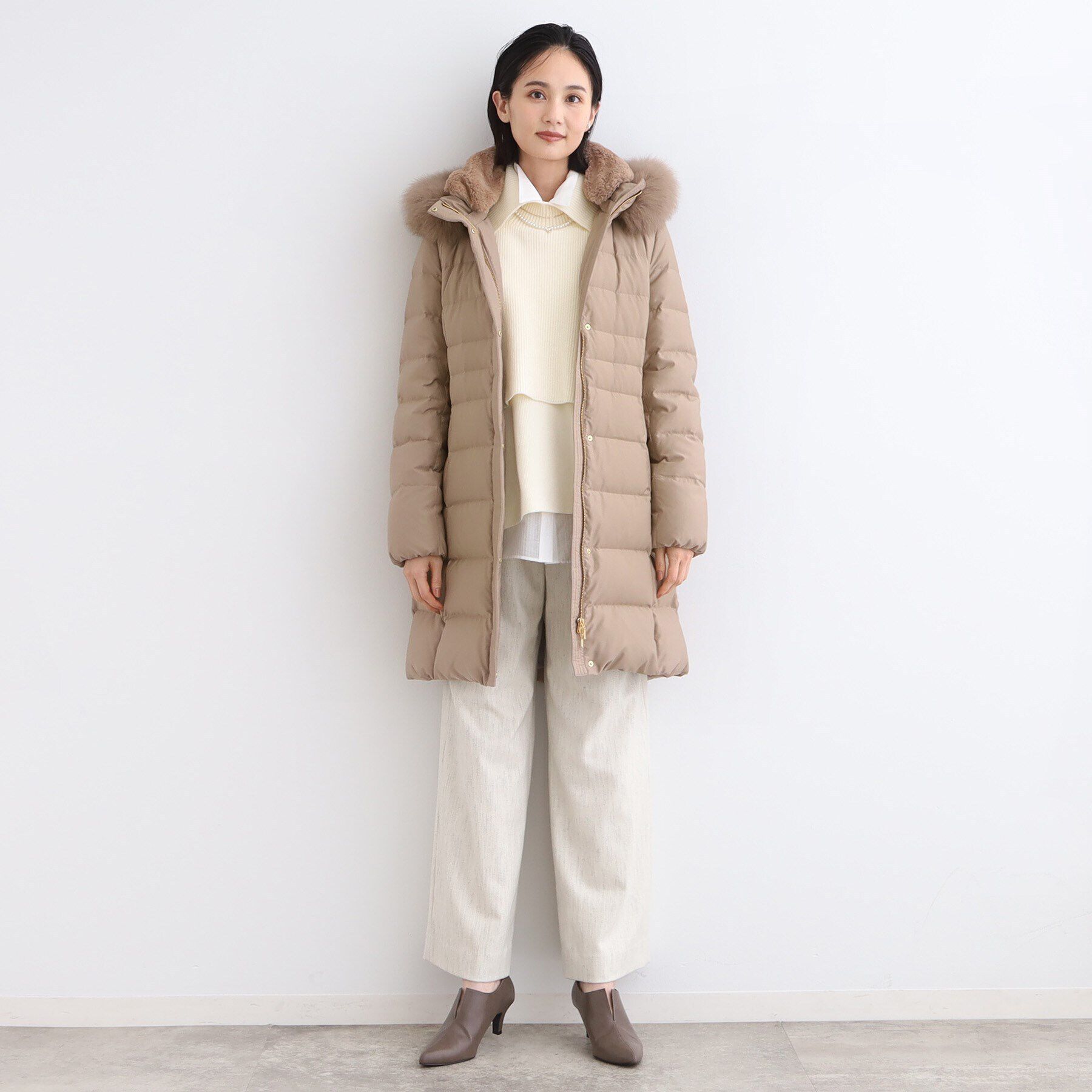 INDIVI「【名品／撥水／抗菌防臭】ロング リサイクルダウンコート」|ダウン|