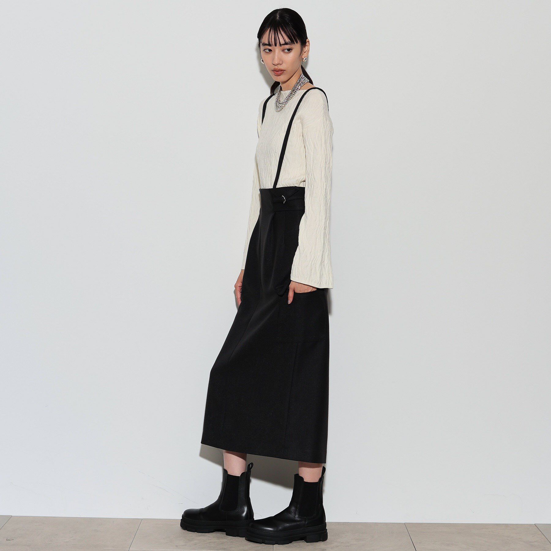 GALLEST「サスペンダー付きワークタイトスカート」|スカート|