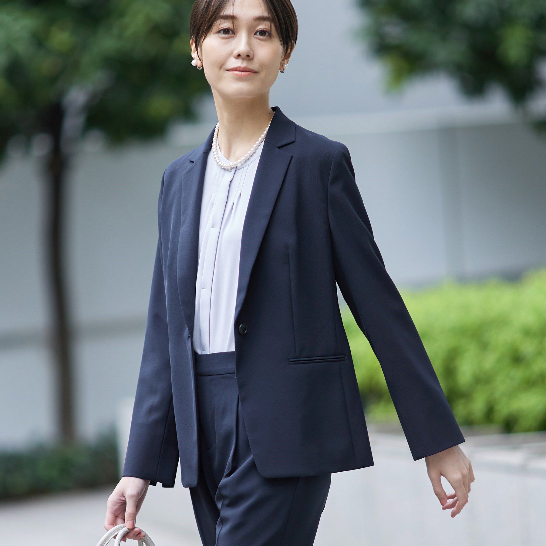 INDIVI「【洗える／UVケア／スーツ】ストレッチテーラードカラージャケット」|スーツ|