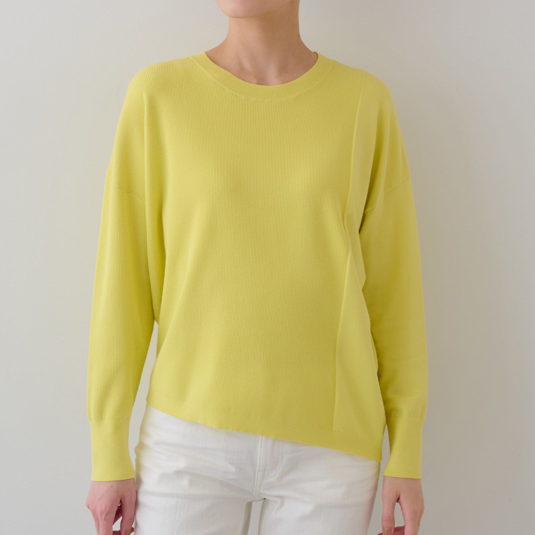 INDIVI「【洗える】アシメデザイン ドルマンスリーブニット」|ニット・セーター|