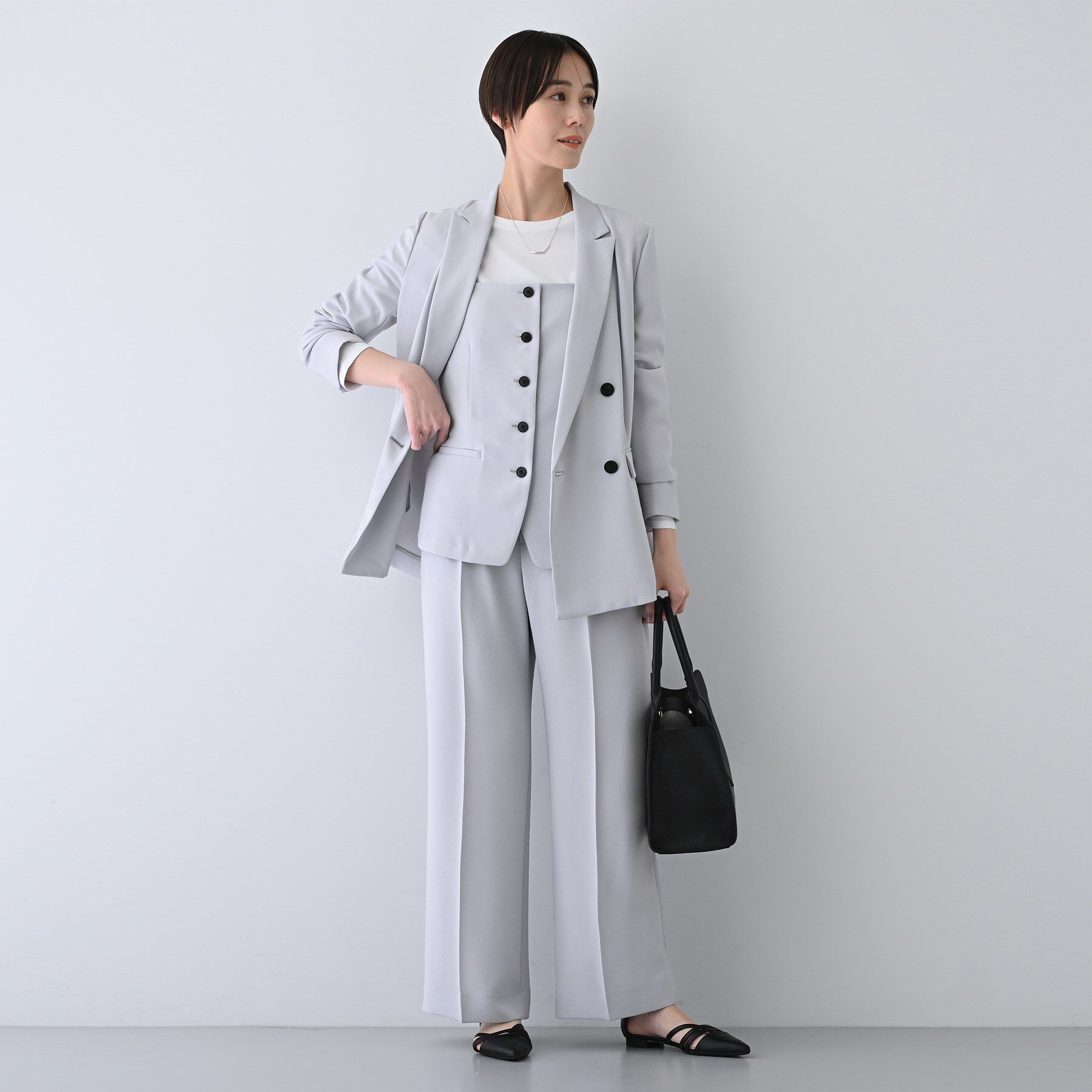 INDIVI「【着る日傘/遮熱/UVケア】ワイドパンツ」|スーツ|