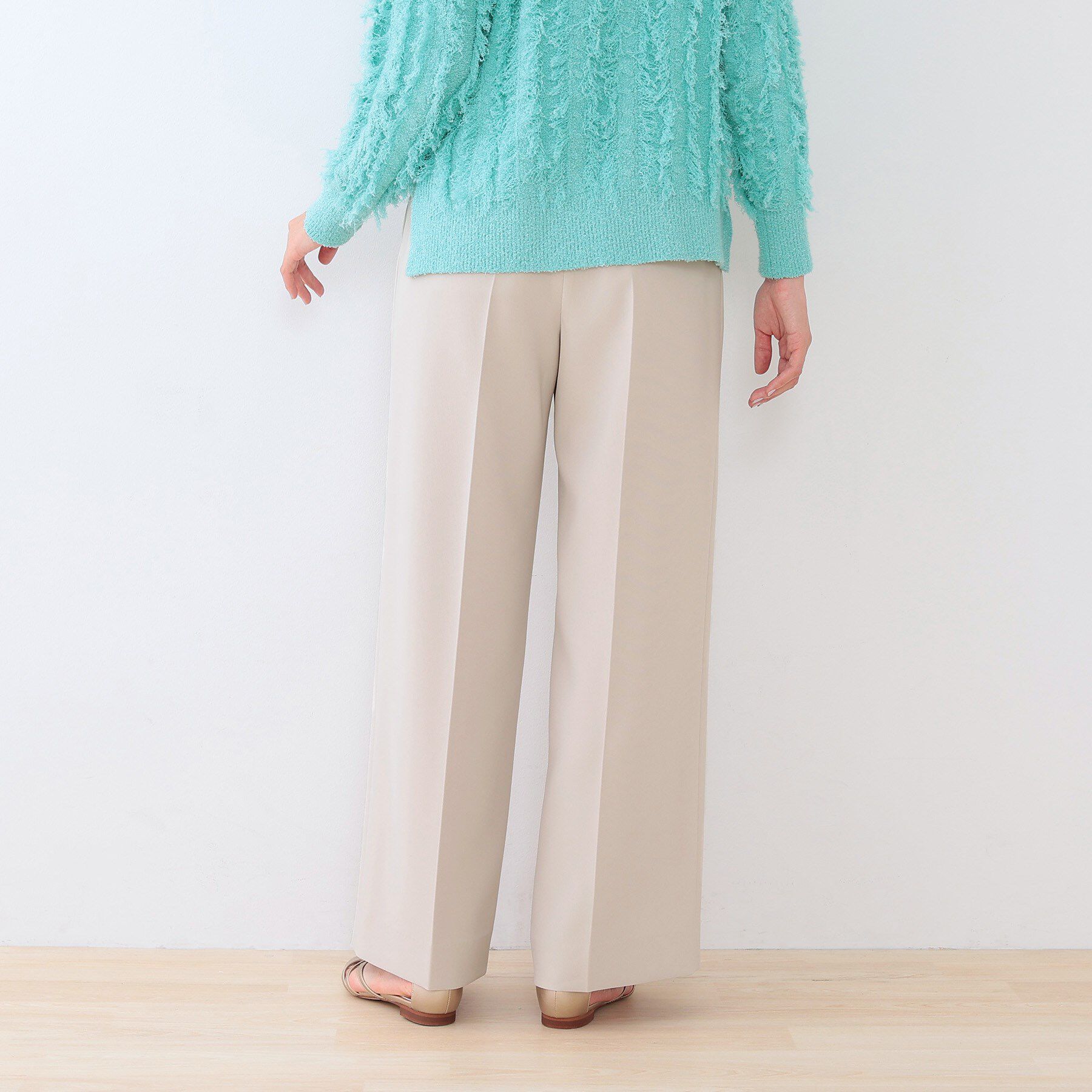 INDIVI「【復活！褒められパンツ】ストレッチ ワイドパンツ」|その他|