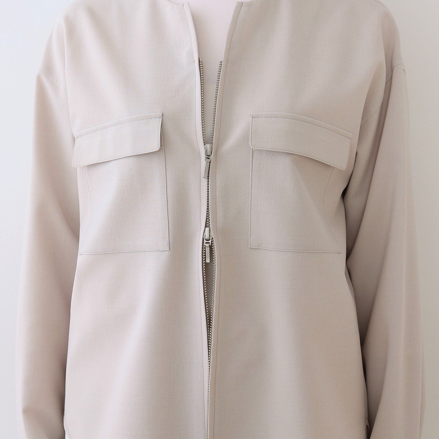 INDIVI「【洗える／SETUP可能】ダブルポケット シャツブルゾン」|シャツ・ブラウス|