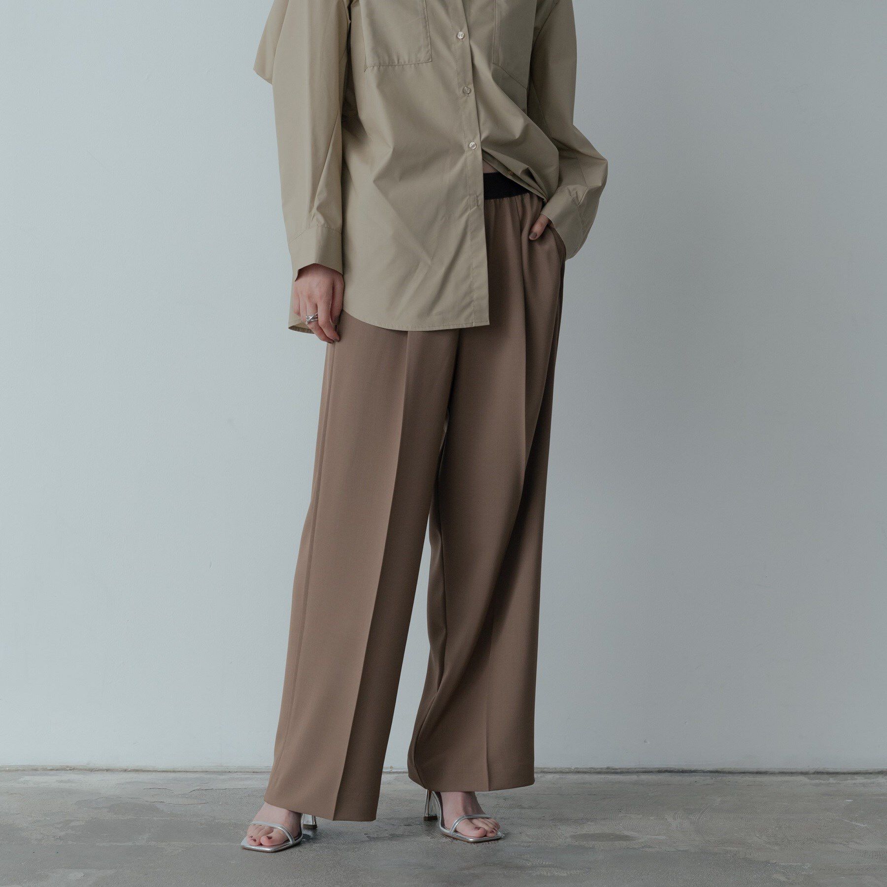 GALLEST「【セットアップ対応】イージーストレートワイドパンツ【カセット服／オケージョン／通勤】」|その他|キャメルブラウン(6