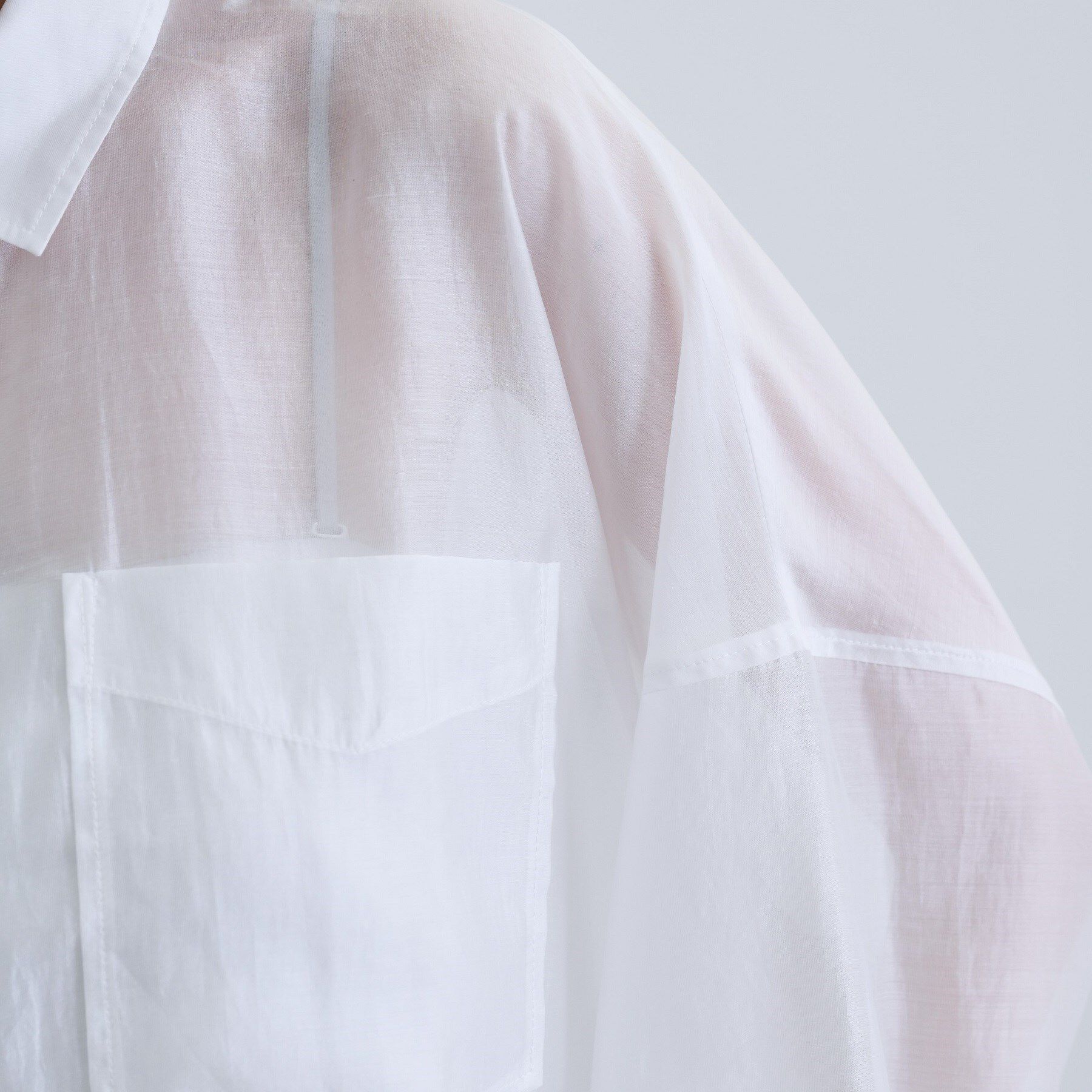 GALLEST「【再入荷】シアーローンステンカラーシャツ/シアーシャツ/シアートップス」|シャツ・ブラウス|