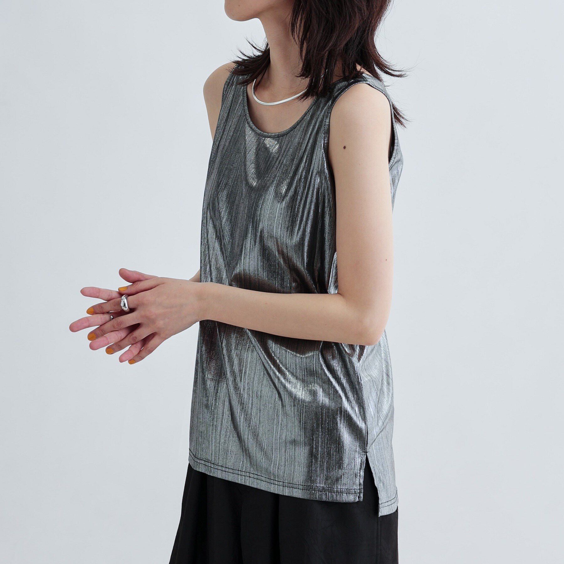GALLEST「【再入荷】箔プリントタンクトップ」|キャミソール|