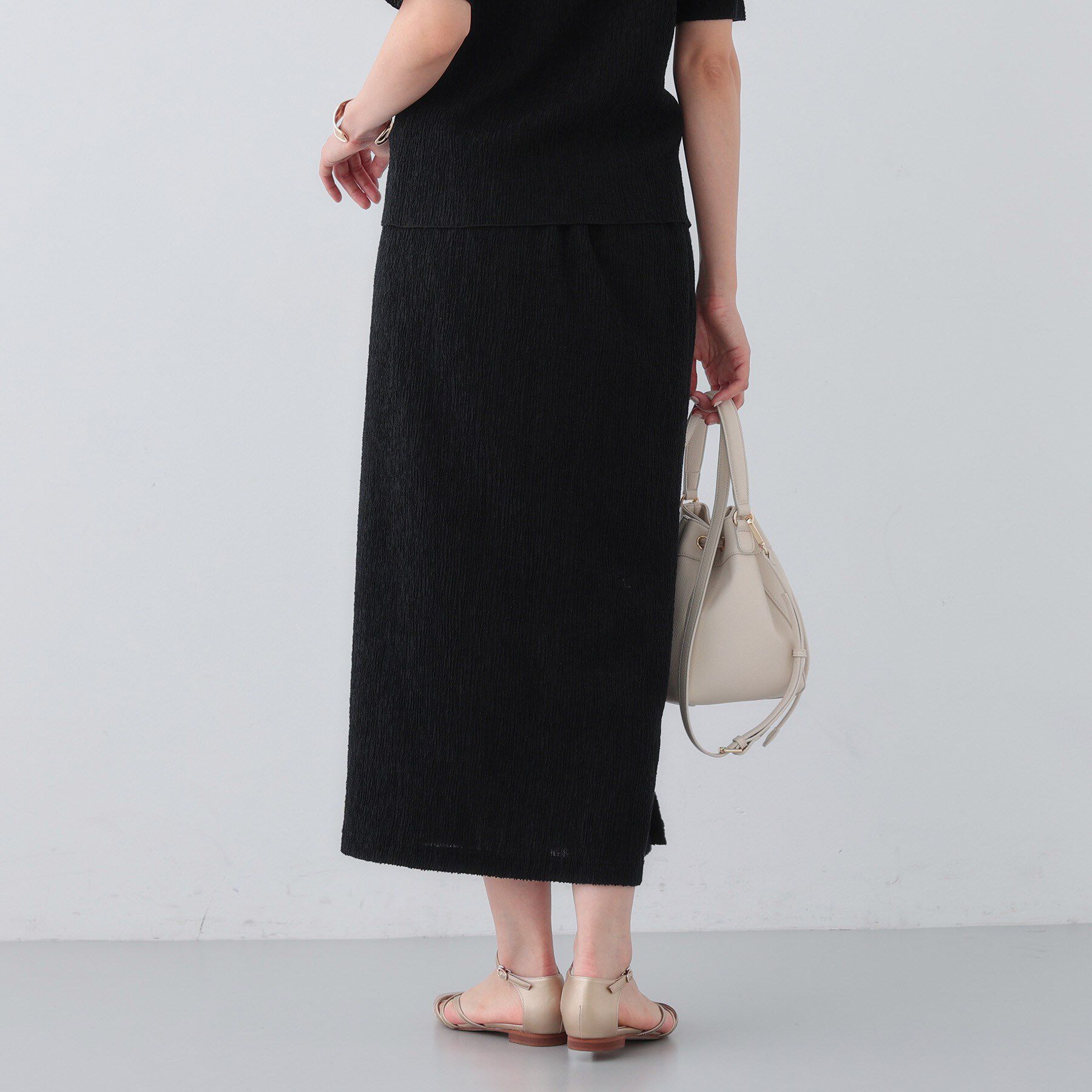 INDIVI「【日本製／SETUP可能】巻き風デザインスカート」|スカート|