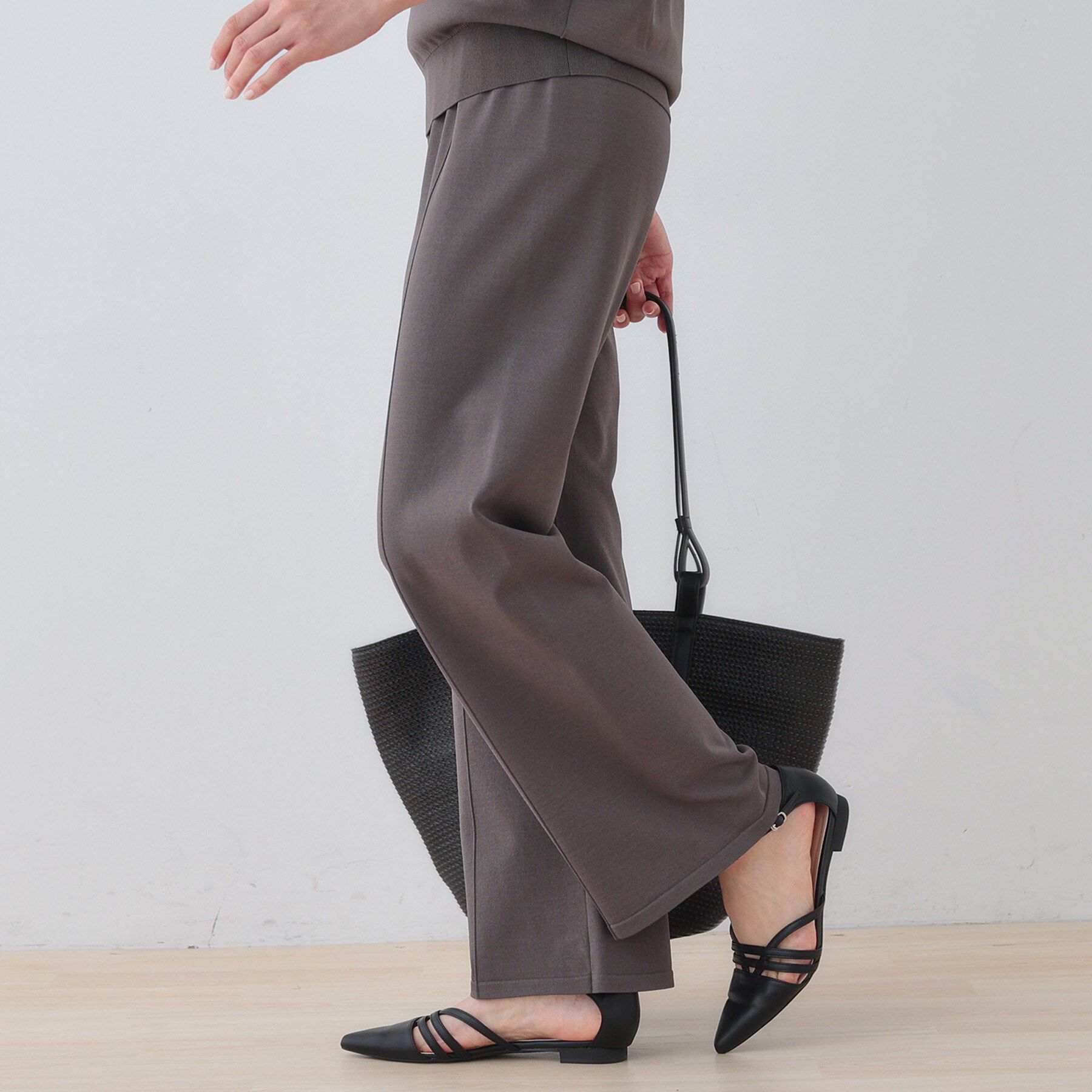 INDIVI「【洗える／SETUP可能／ウエストゴム】イージーニットパンツ」|その他|