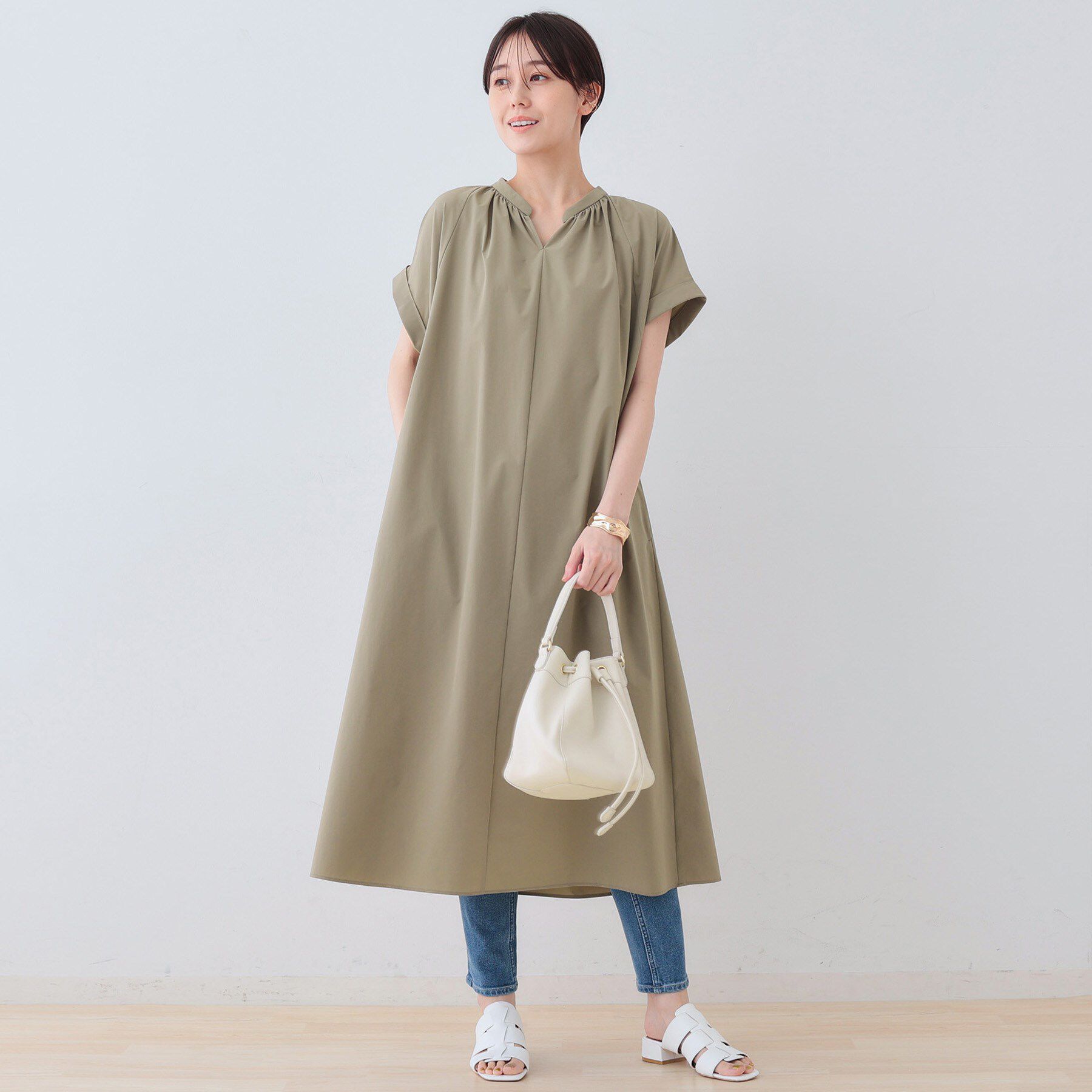 INDIVI「【通気性◎撥水／UV／接触冷感】アクティブワンピース」|ワンピース|