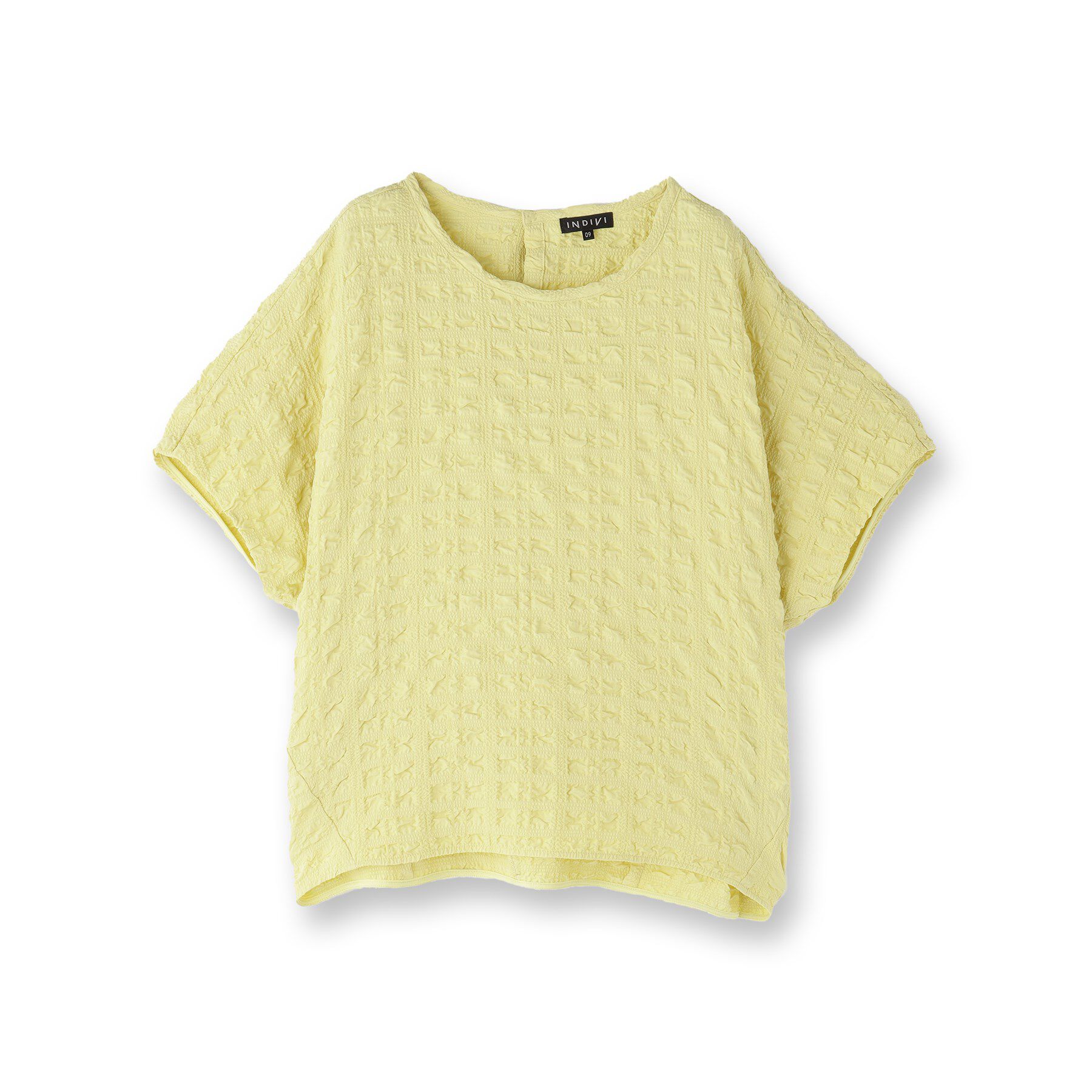 INDIVI「【洗える／凹凸素材／UVケア】コンパクトトップス」|Tシャツ・カットソー|