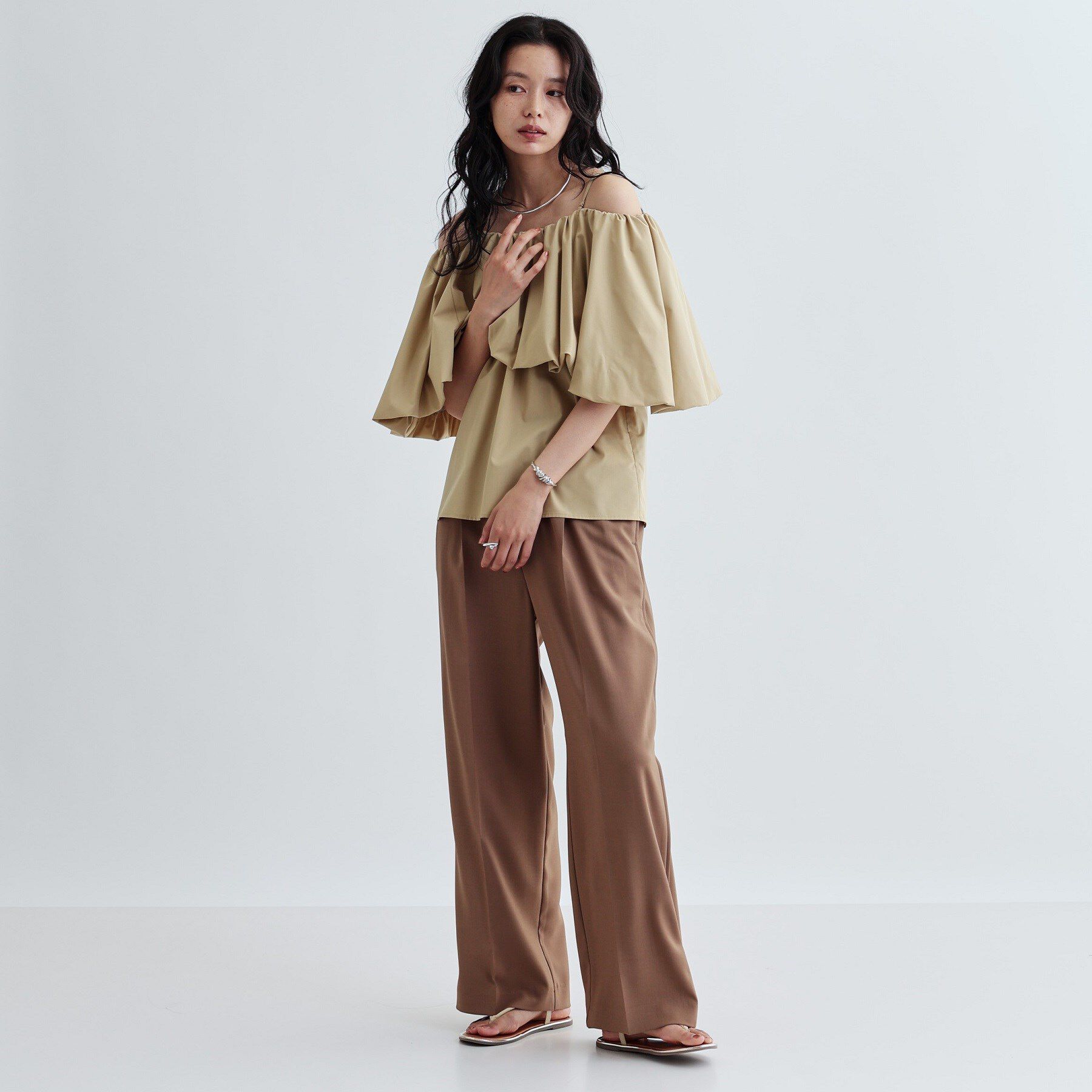 GALLEST「ボリュームオフショルブラウス」|シャツ・ブラウス|