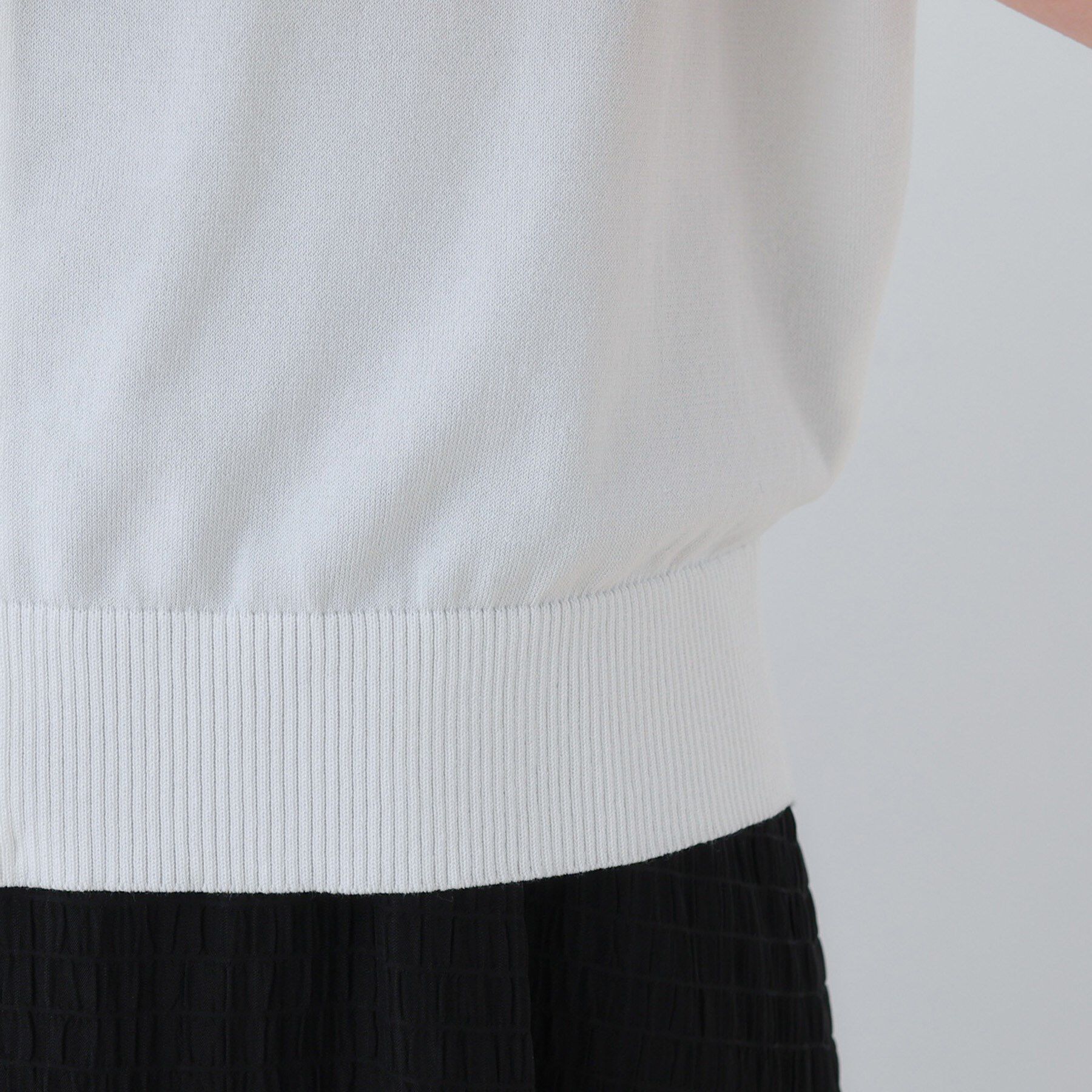 INDIVI「【洗える】ブルゾン風ジップニットベスト」|ニット・セーター|