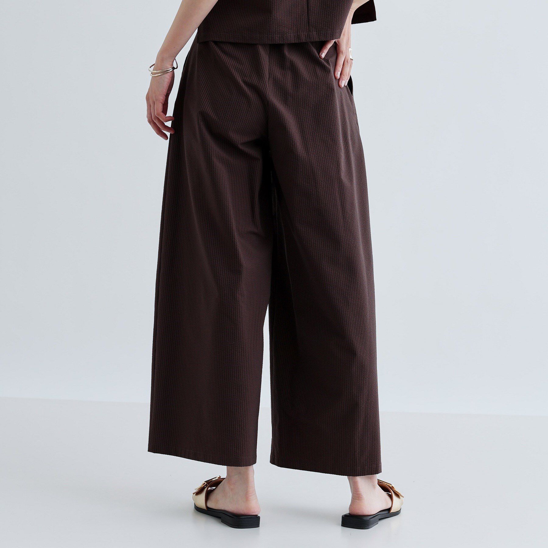 GALLEST「【セットアップ可能】ストライプサッカーワイドパンツ【洗える/カセット服】」|その他|