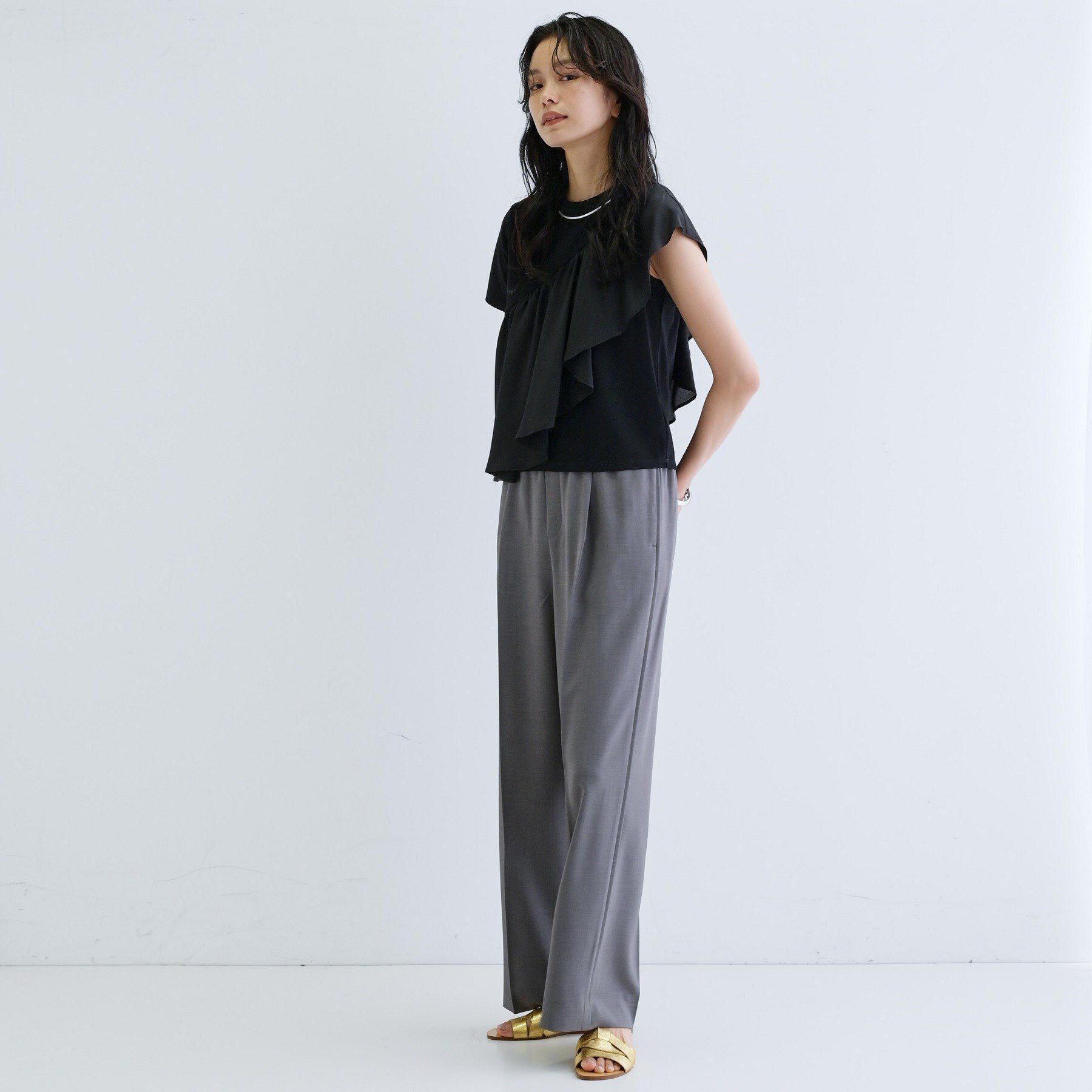 GALLEST「サッシュフリルTシャツ」|Tシャツ・カットソー|