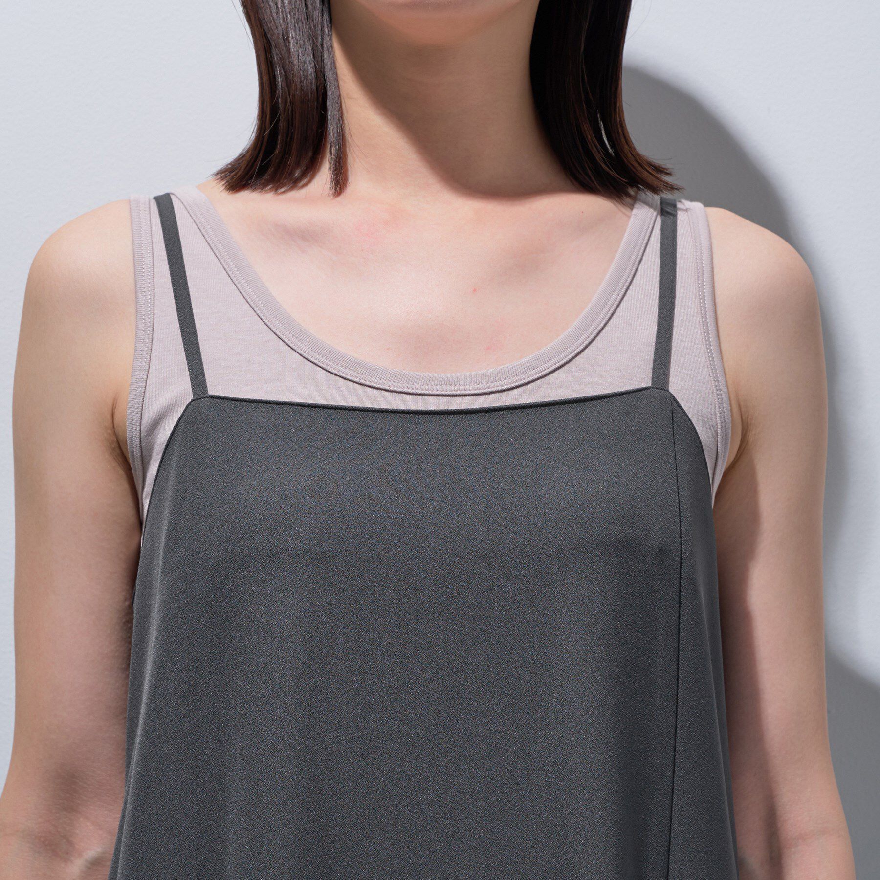 INDIVI「【UVケア】エアリージョーゼット キャミワンピース」|ワンピース|