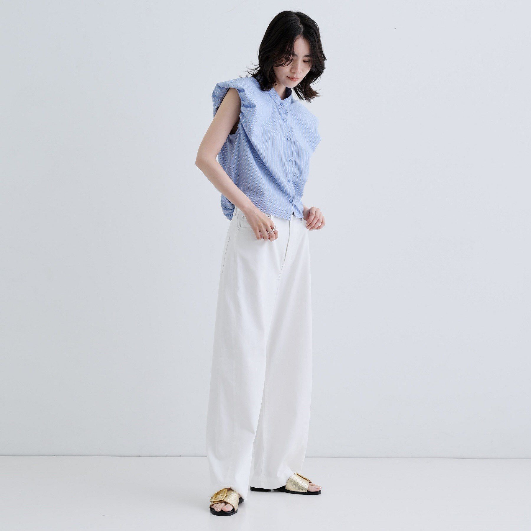 GALLEST「【一部店舗限定】ブロードパフショルブラウス」|シャツ・ブラウス|