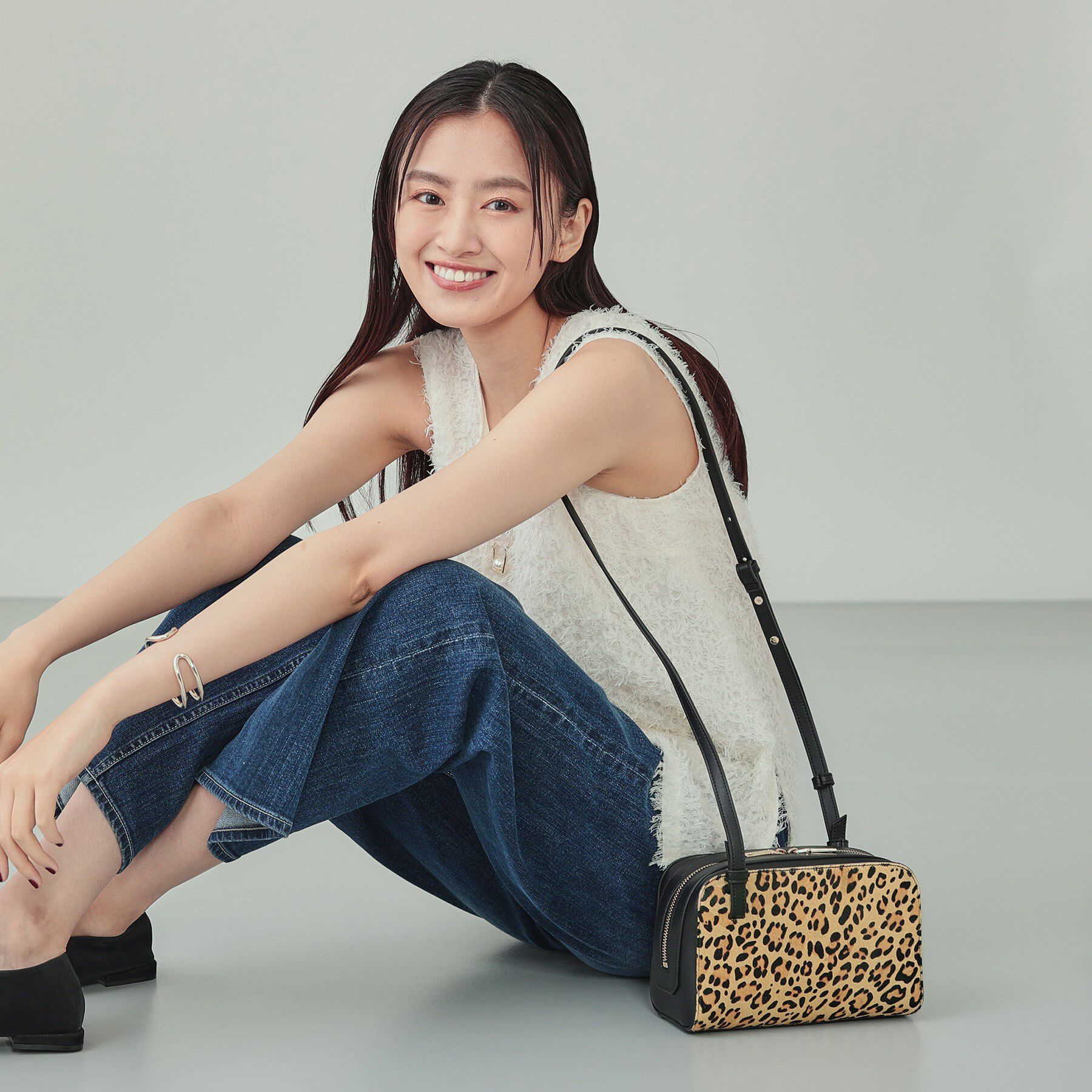 INDIVI「アニマルハラコ ボストンショルダー」|ショルダー・メッセンジャー|